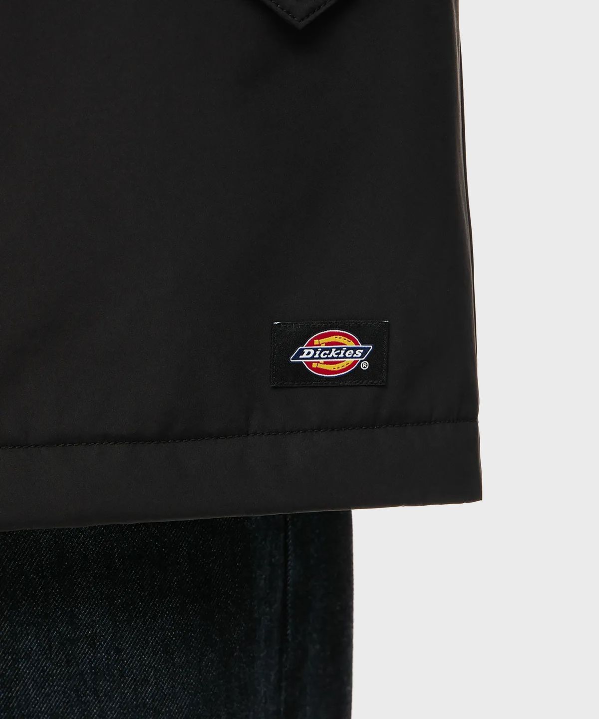 디키즈(DICKIES) 커버 힙 후디드 패디드 믹스 미디어 재킷 Black
