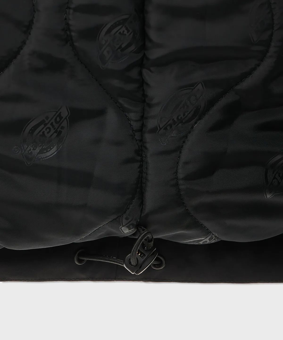 디키즈(DICKIES) 커버 힙 후디드 패디드 믹스 미디어 재킷 Black
