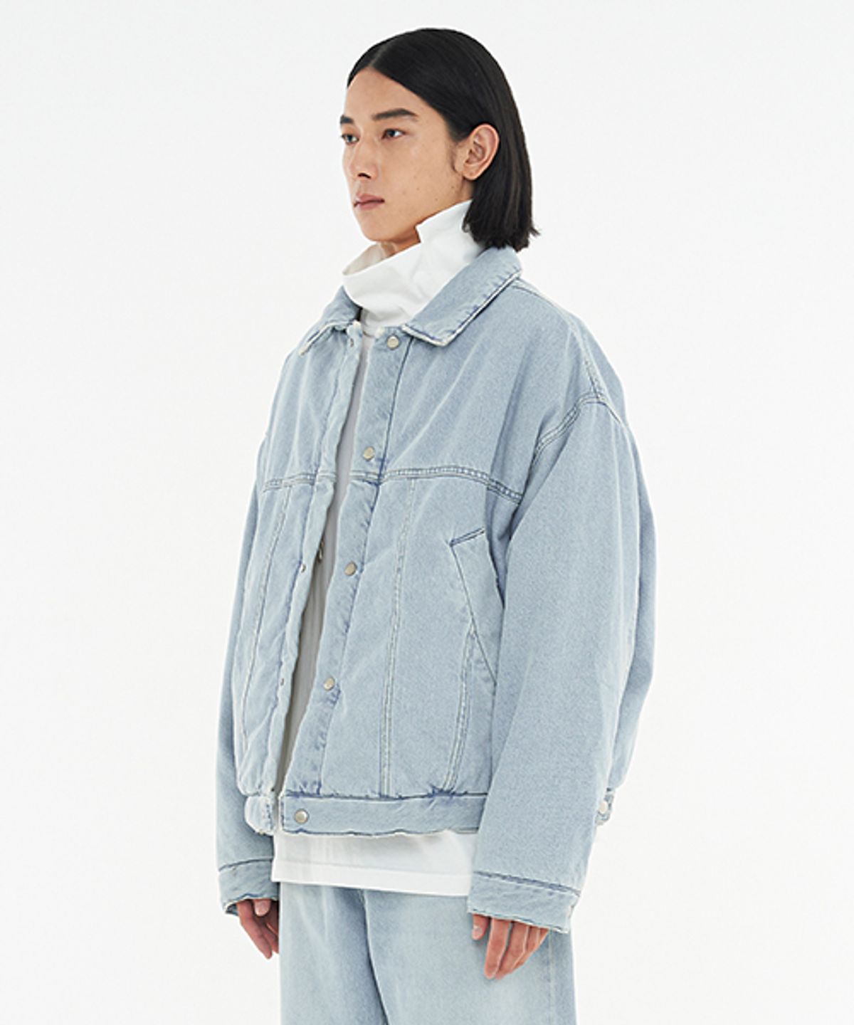 에러스익셉티드(ERRORS EXCEPTED) JP102 패디드 데님 트러커 자켓 (LIght Blue)
