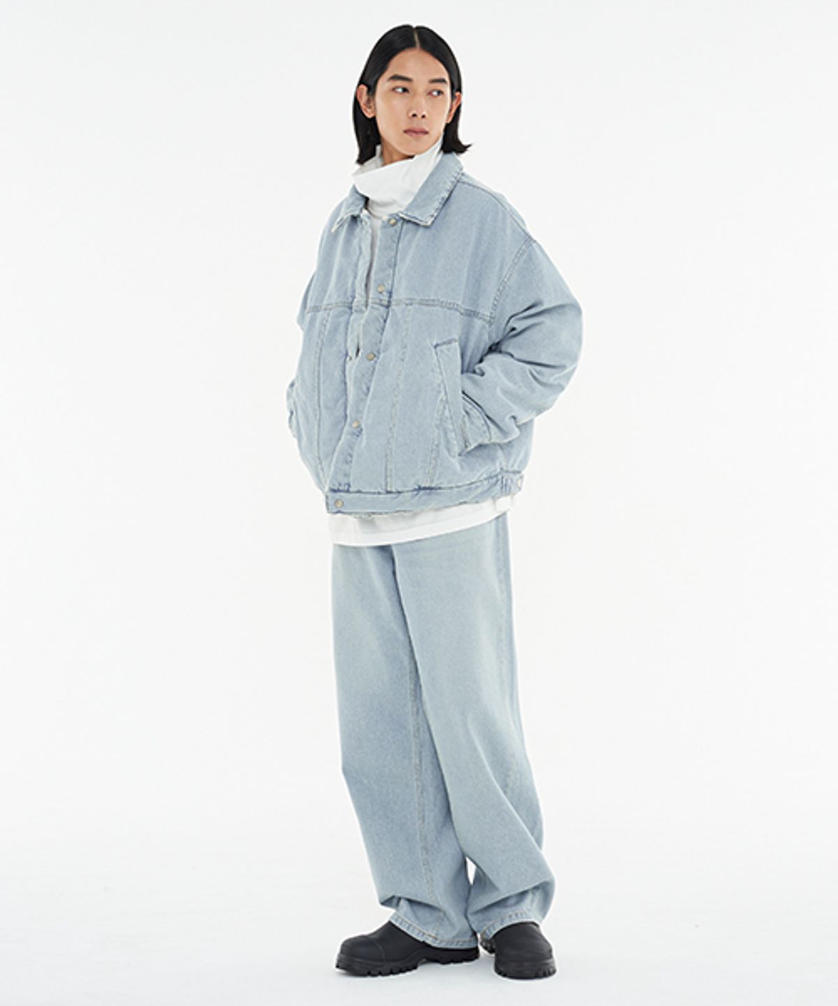 에러스익셉티드(ERRORS EXCEPTED) JP102 패디드 데님 트러커 자켓 (LIght Blue)