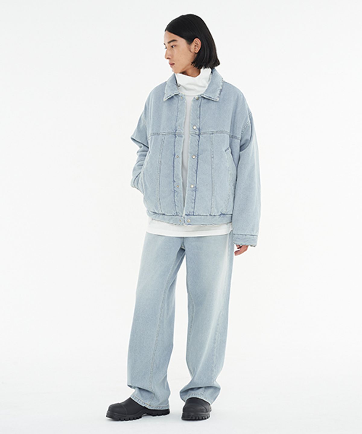 에러스익셉티드(ERRORS EXCEPTED) DP642 메가와이드 데님팬츠 (Light Blue)