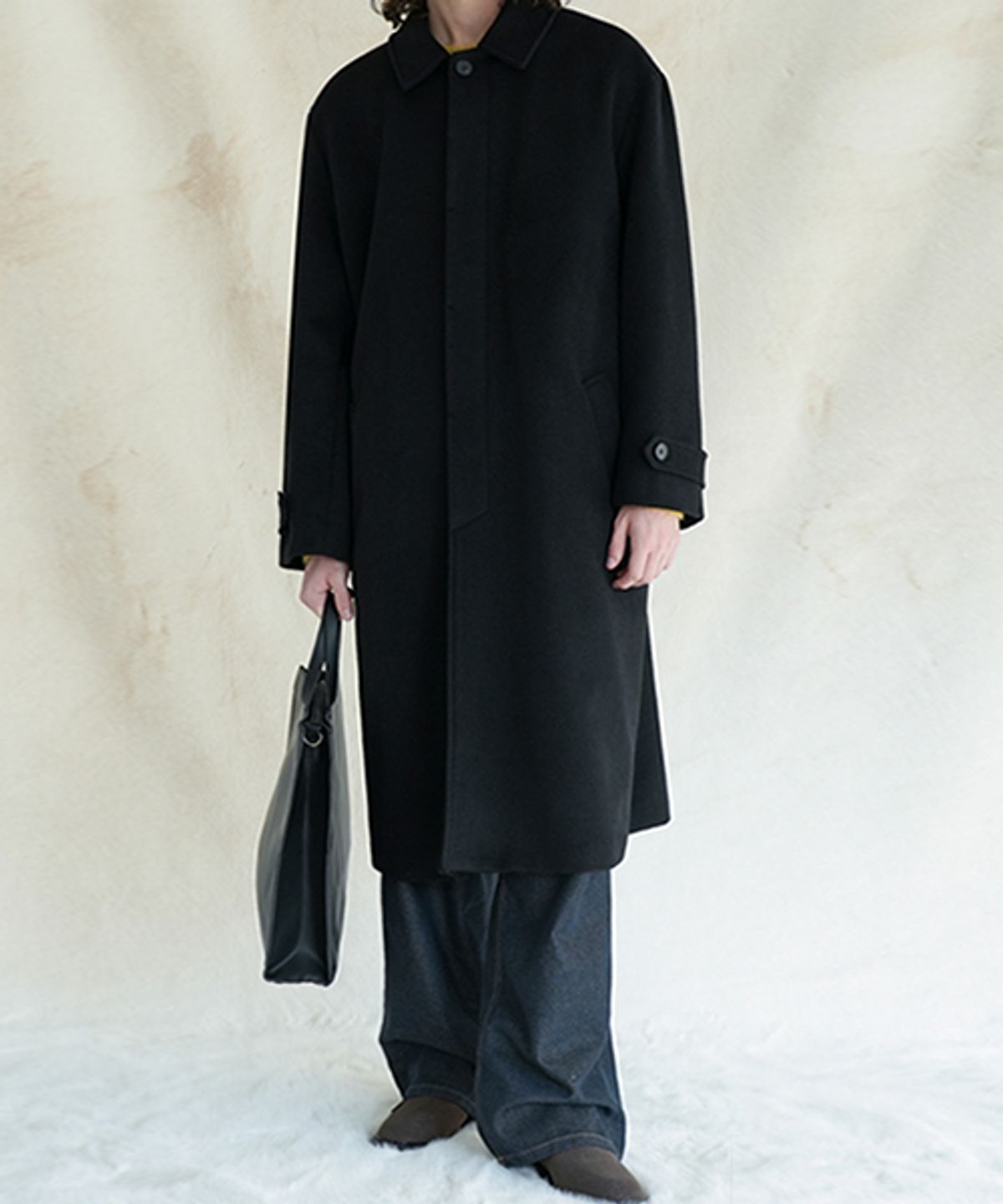 어반드레스(AVANDRESS) 125CM 슈퍼 롱 유니섹스 발마칸 모던 코트 블랙