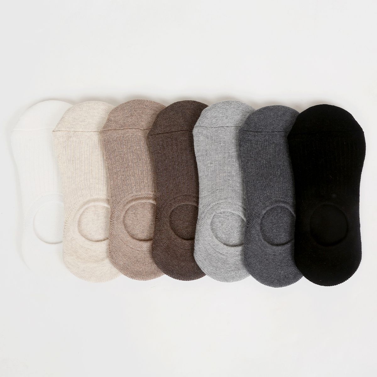 삭스에이(SOCKSA) [7PCAK] 통파일 골지 156N 덧신 페이크삭스 7컬러