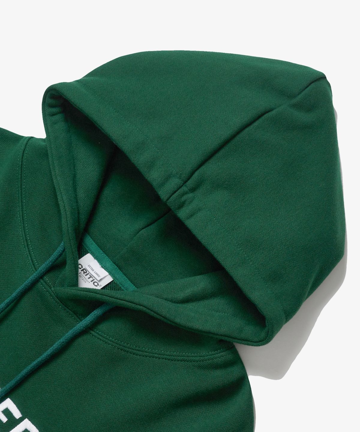 크리틱(CRITIC) Boucle Logo Hoodie Dark Green