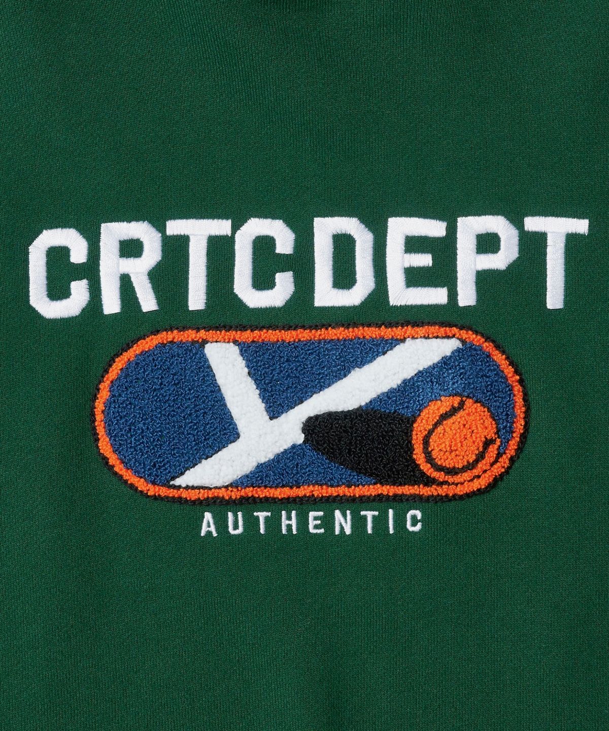 크리틱(CRITIC) Boucle Logo Hoodie Dark Green