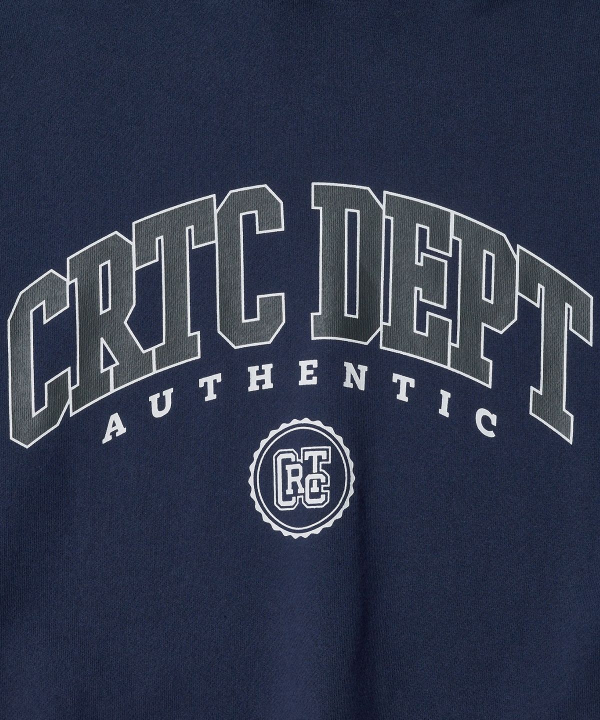 크리틱(CRITIC) College Logo Hoodie Dark Navy