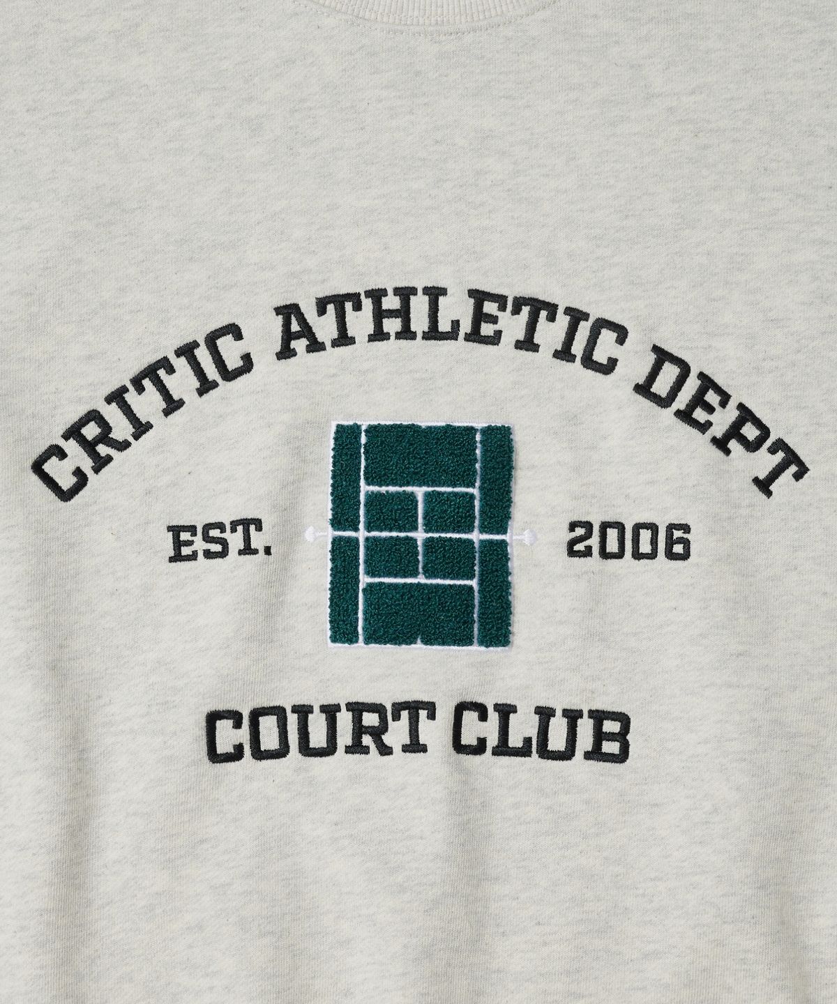 크리틱(CRITIC) Court Club Sweatshirt Oatmeal