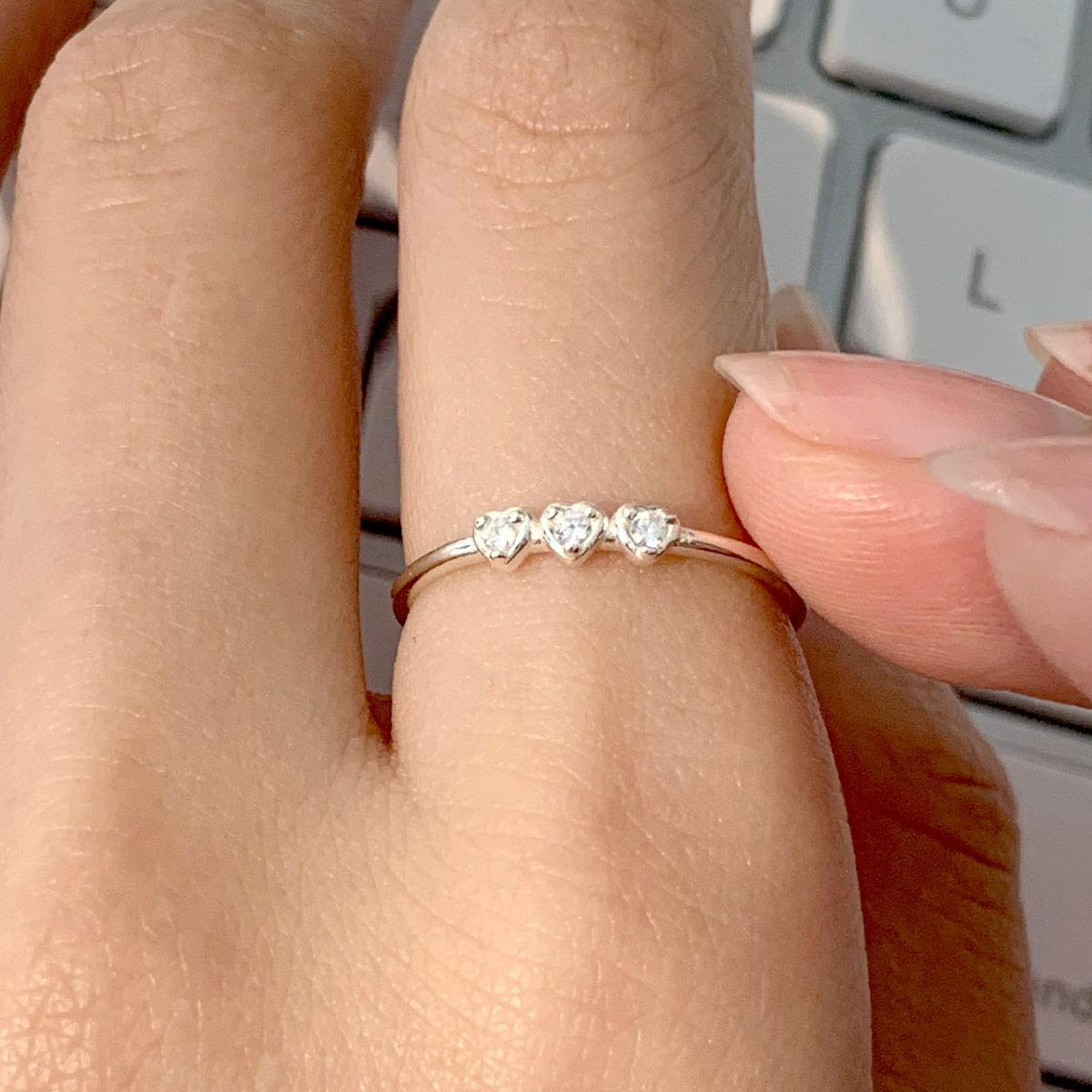 47베이지(47BAG) 925 Silver Carina Stack Ring/ 카리나