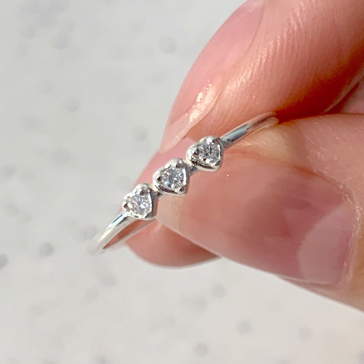 47베이지(47BAG) 925 Silver Carina Stack Ring/ 카리나