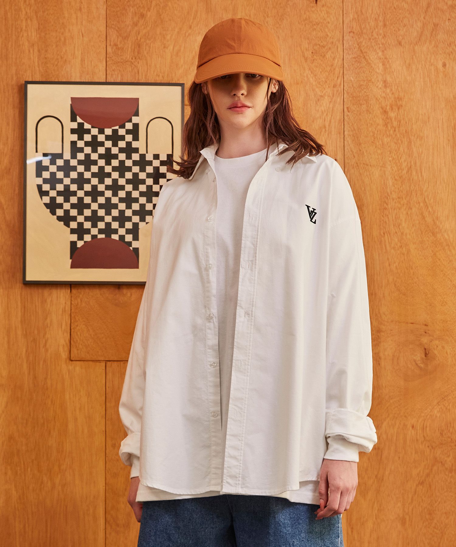 【VARZAR】正規品 兼用 3D Monogram Over Fit Denim Shirts 3D Monogram Over Fit Denim Shirts Blue - VARZAR | 60