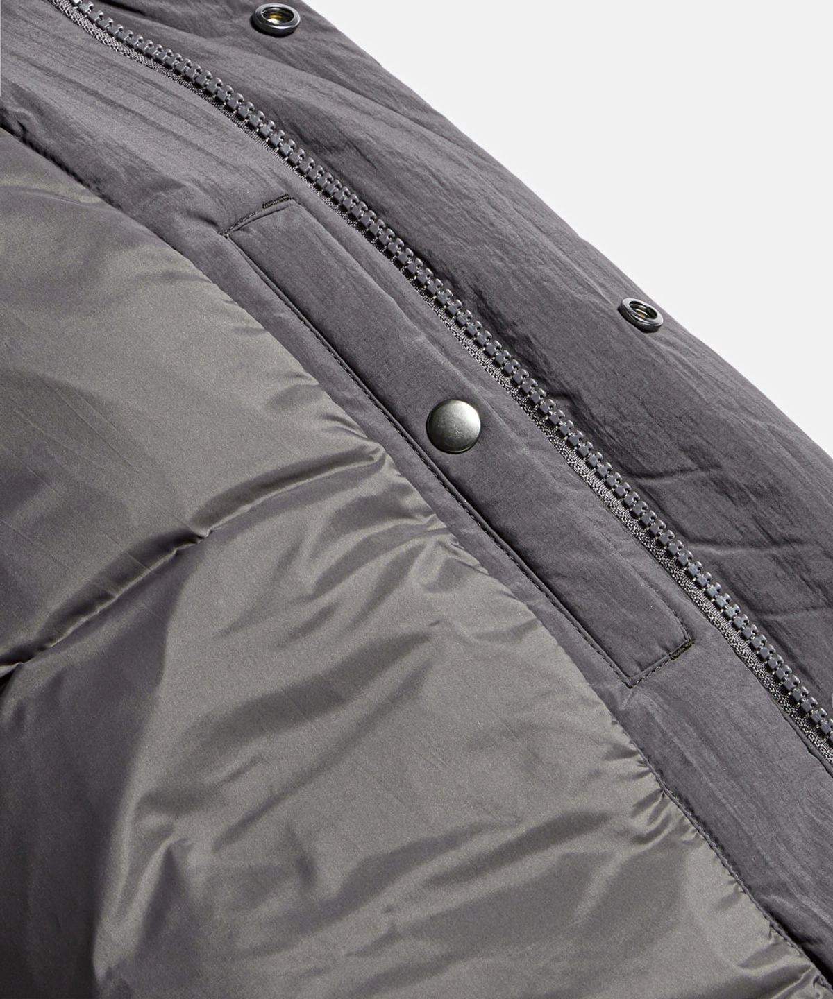 에스피오나지(ESPIONAGE) Dyer Hooded Down Parka Fog