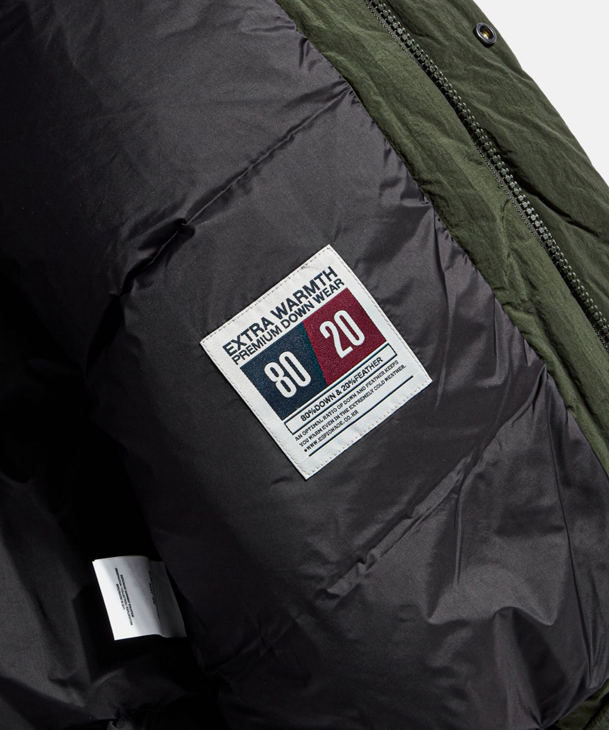 에스피오나지(ESPIONAGE) Dyer Hooded Down Parka Dark Green