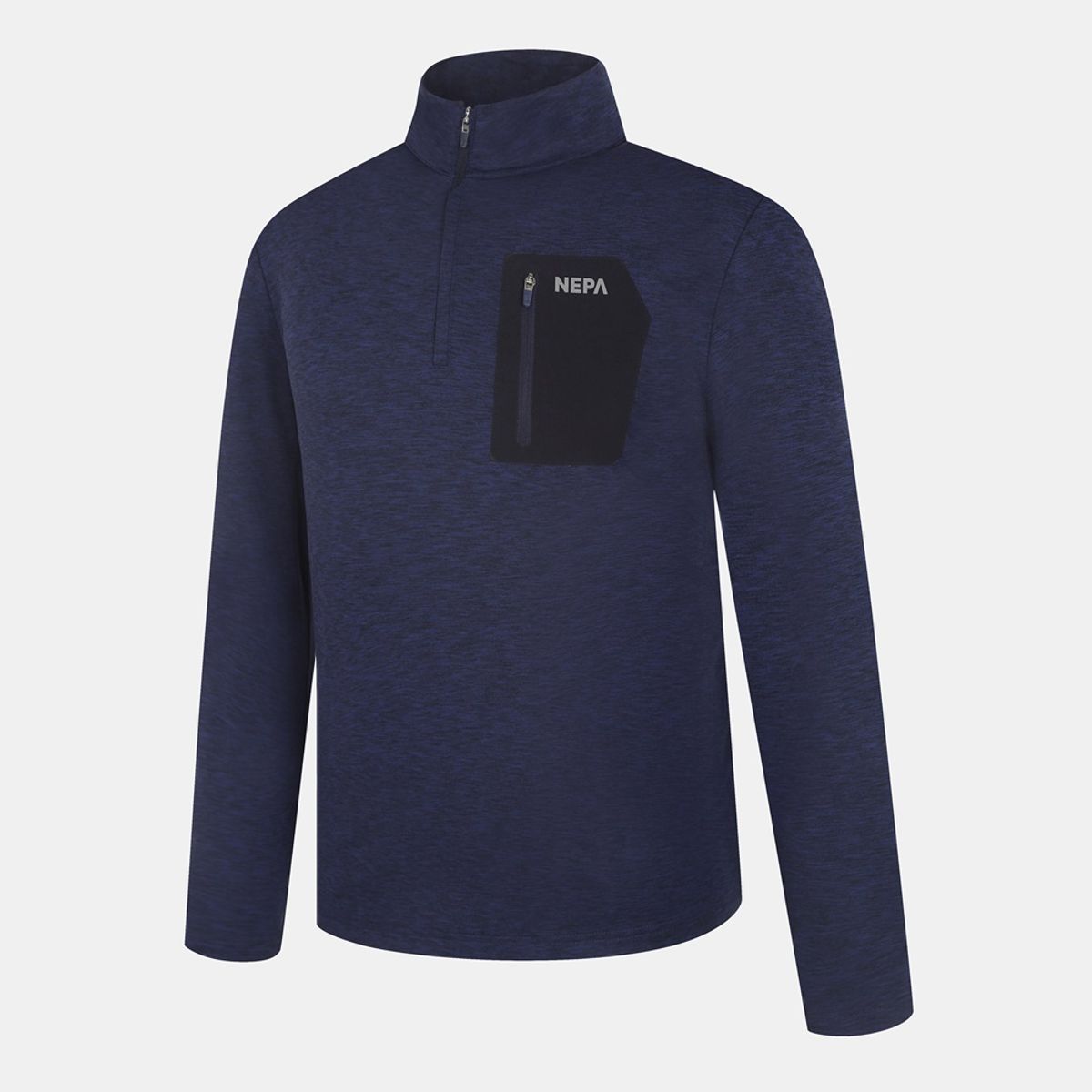 네파(NEPA) 7I55402 남성 까르비코 멜란지 집업 티셔츠