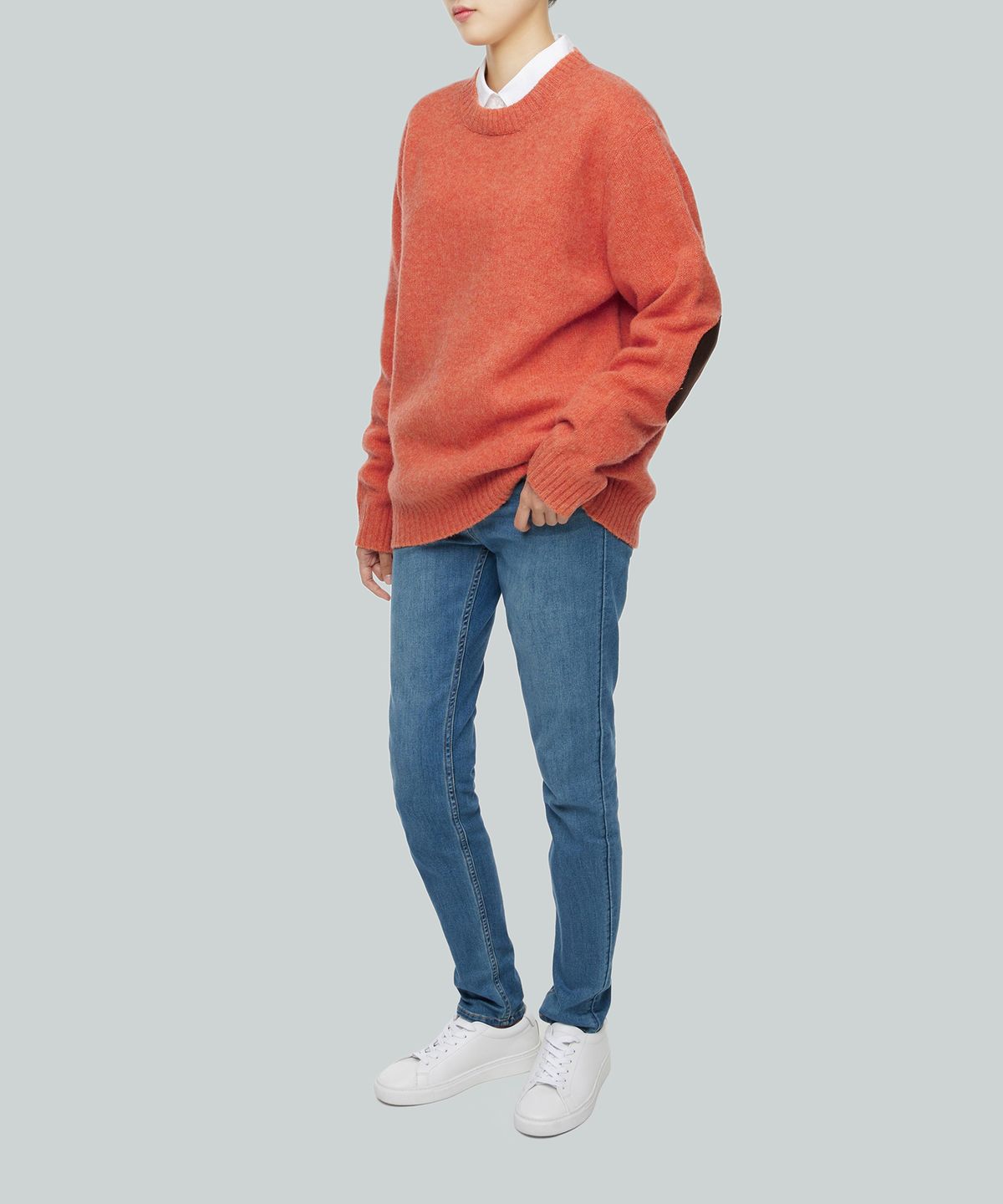 브룩스 브라더스(BROOKS BROTHERS) shetland wool 100% crewneck sweater elbow patch ver 4color