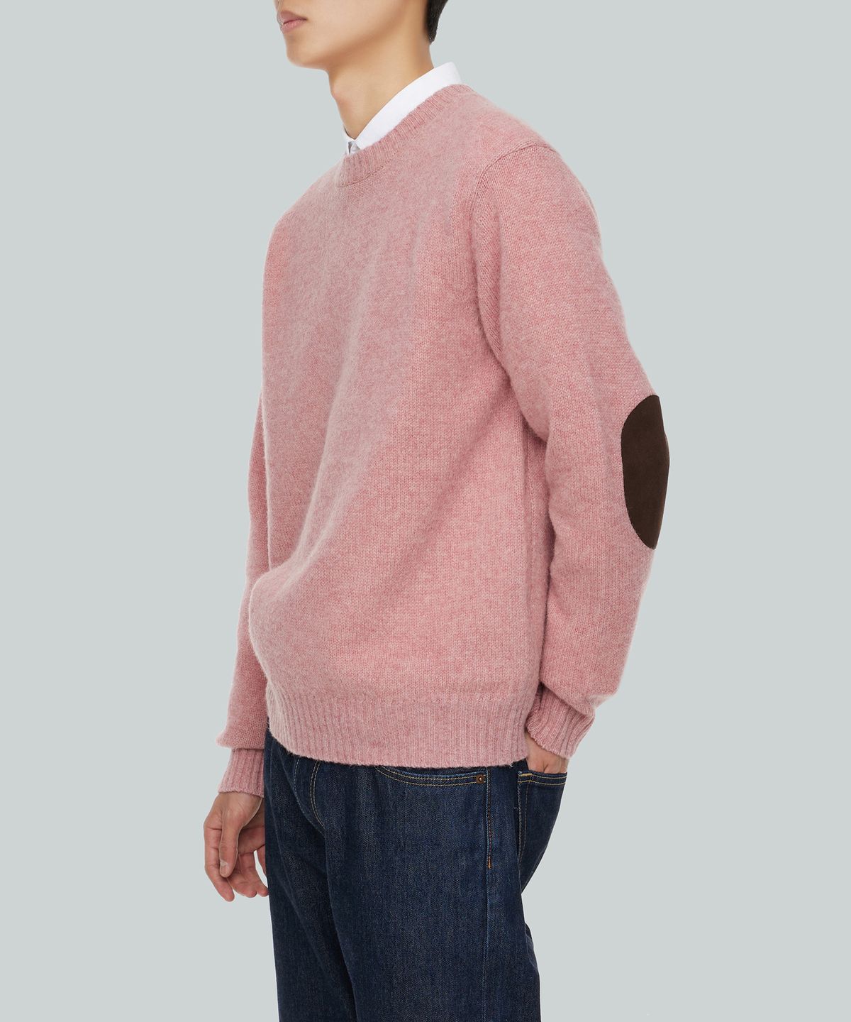 브룩스 브라더스(BROOKS BROTHERS) shetland wool 100% crewneck sweater elbow patch ver 4color