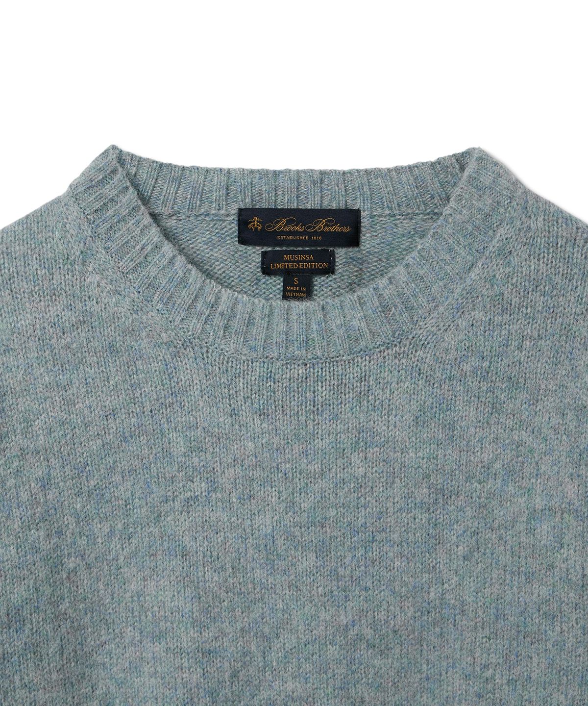 브룩스 브라더스(BROOKS BROTHERS) shetland wool 100% crewneck sweater elbow patch ver 4color
