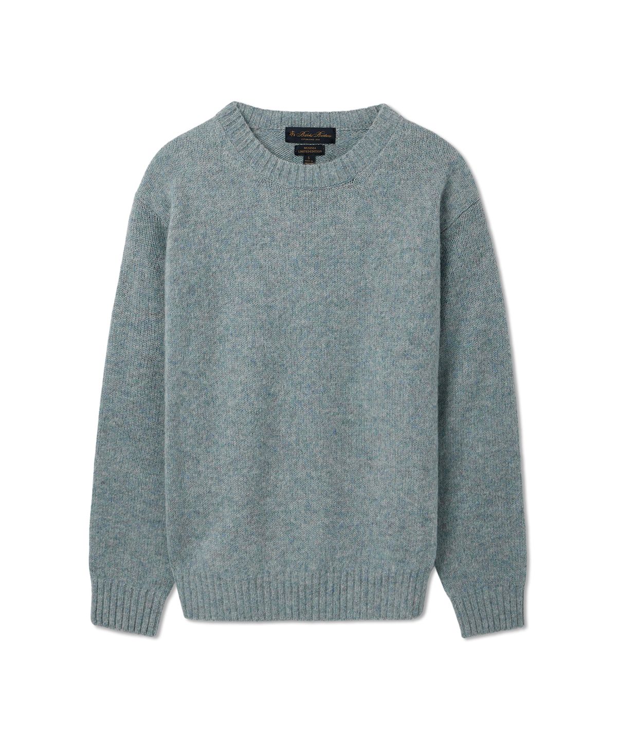 브룩스 브라더스(BROOKS BROTHERS) shetland wool 100% crewneck sweater elbow patch ver 4color