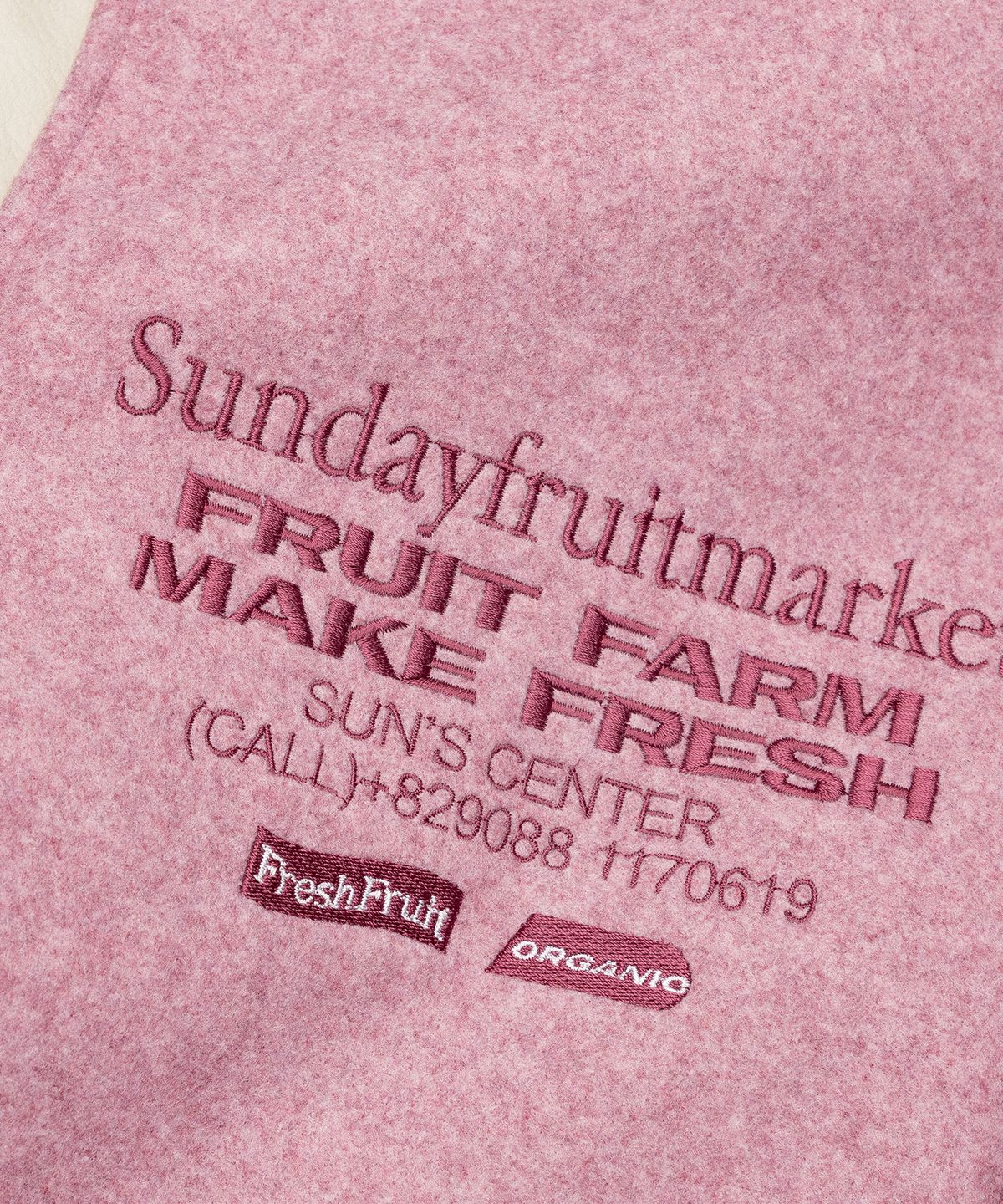 선데이후르츠마켓(SUNDAY FRUIT MARKET) SUNDAY VARSITY JACKET PINK