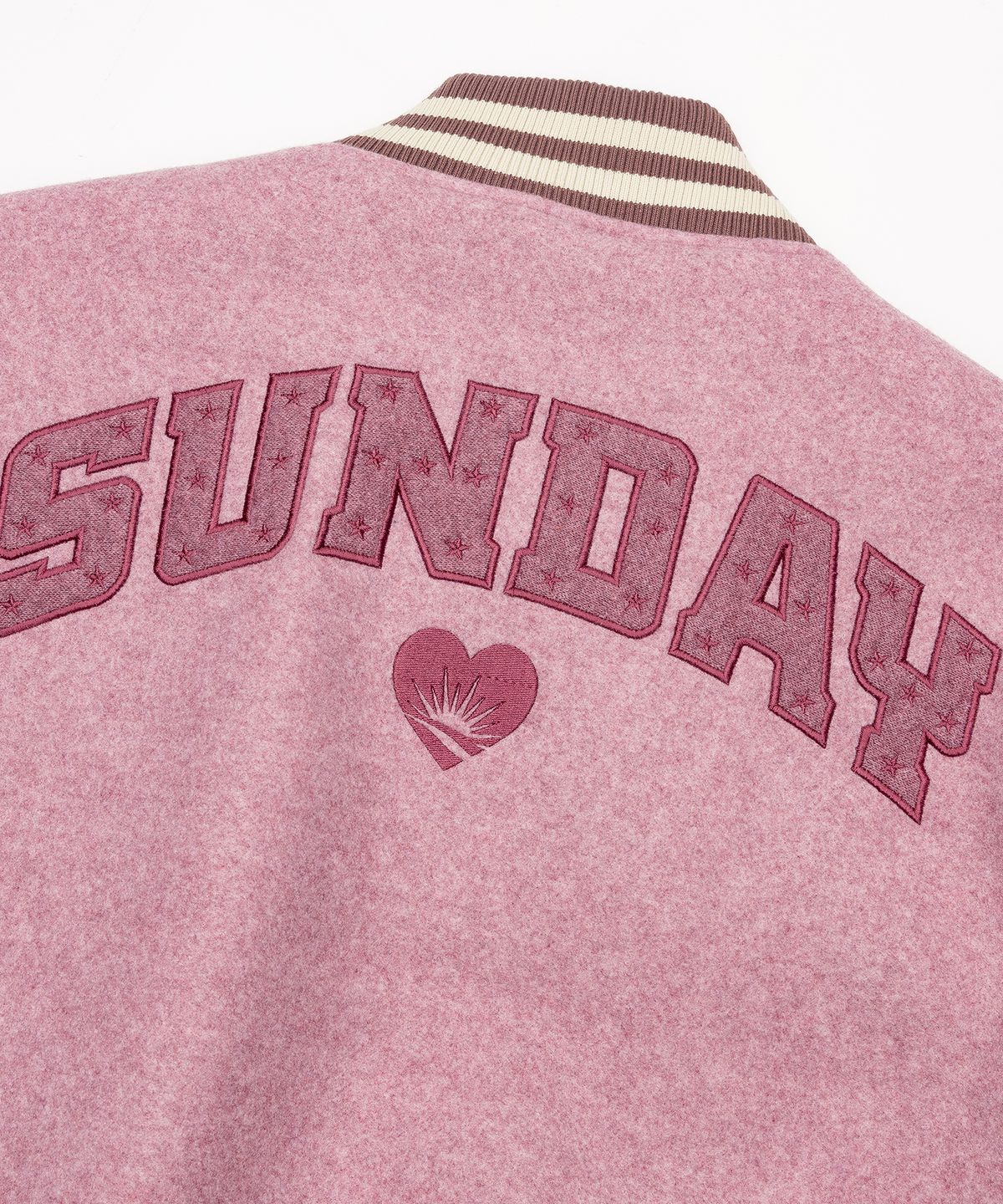 선데이후르츠마켓(SUNDAY FRUIT MARKET) SUNDAY VARSITY JACKET PINK
