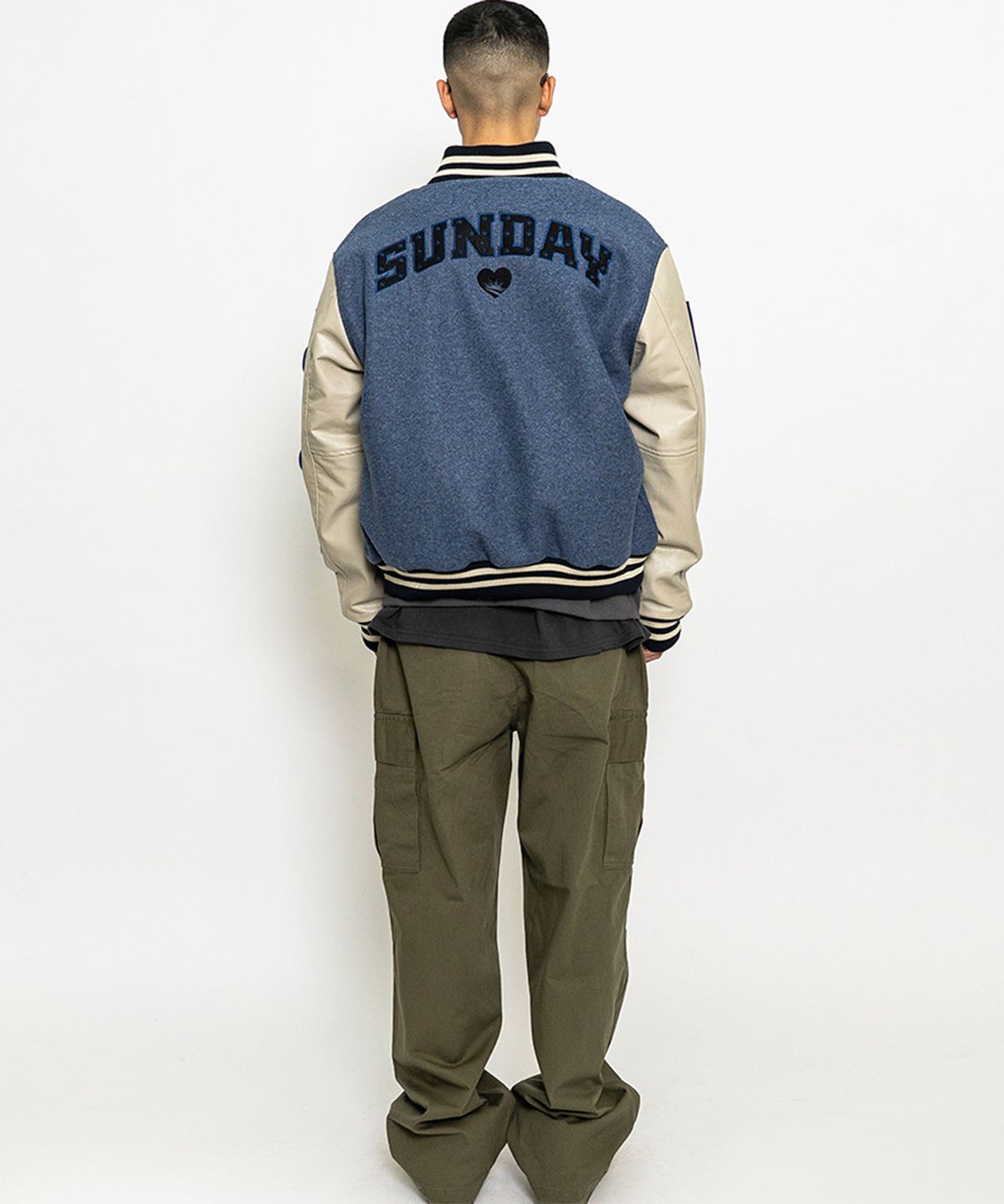 선데이후르츠마켓(SUNDAY FRUIT MARKET) SUNDAY VARSITY JACKET NAVY