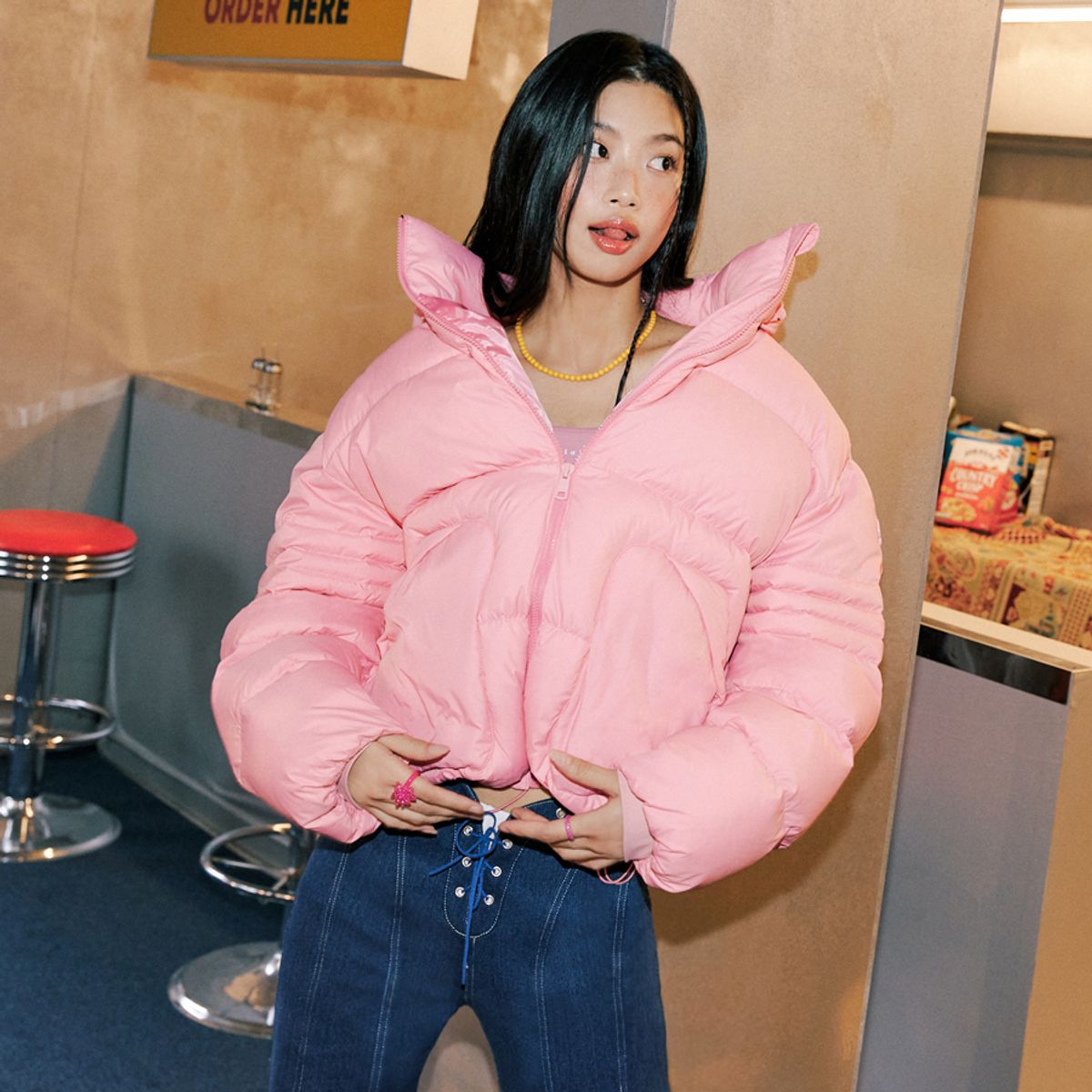 라라폭스(LALAFOX) OVERSIZED GOOSE DOWN JACKET BN4NK001