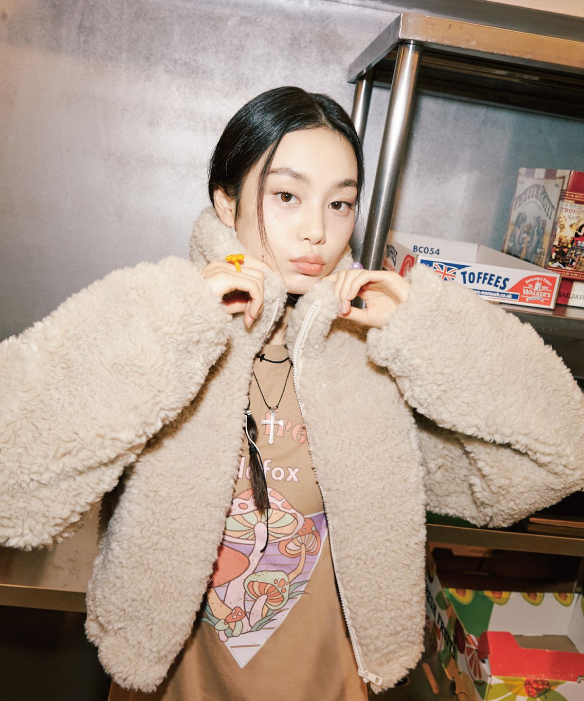 라라폭스(LALAFOX) SHERPA ZIP UP JACKET BN4WJ001