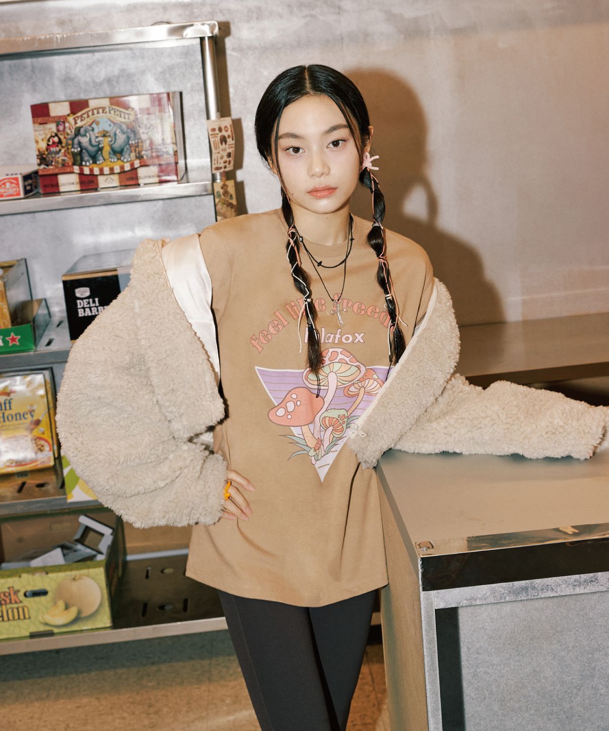 라라폭스(LALAFOX) SHERPA ZIP UP JACKET BN4WJ001
