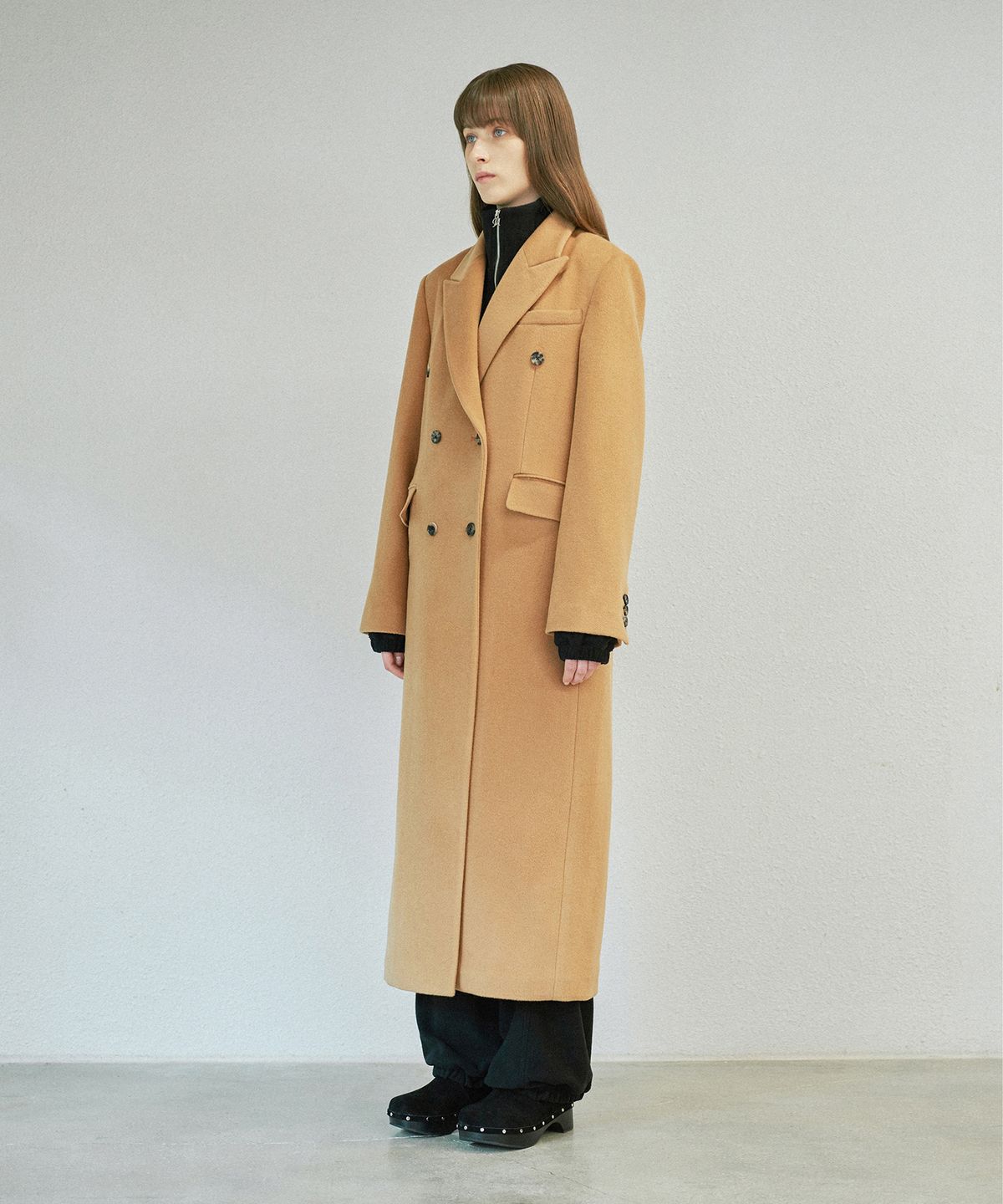 다이애그널(DIAGONAL) DOUBLE TAILORED COAT (camel)