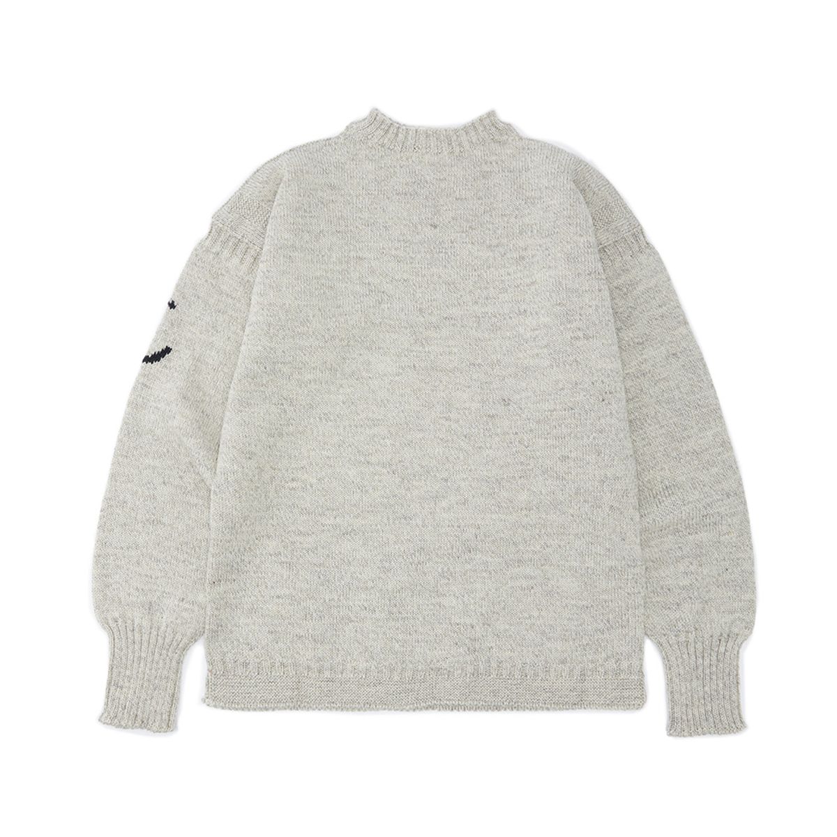 건지 울른스(Guernsey Woollens) 피셔맨 홀가먼트 스웨터 - 애쉬