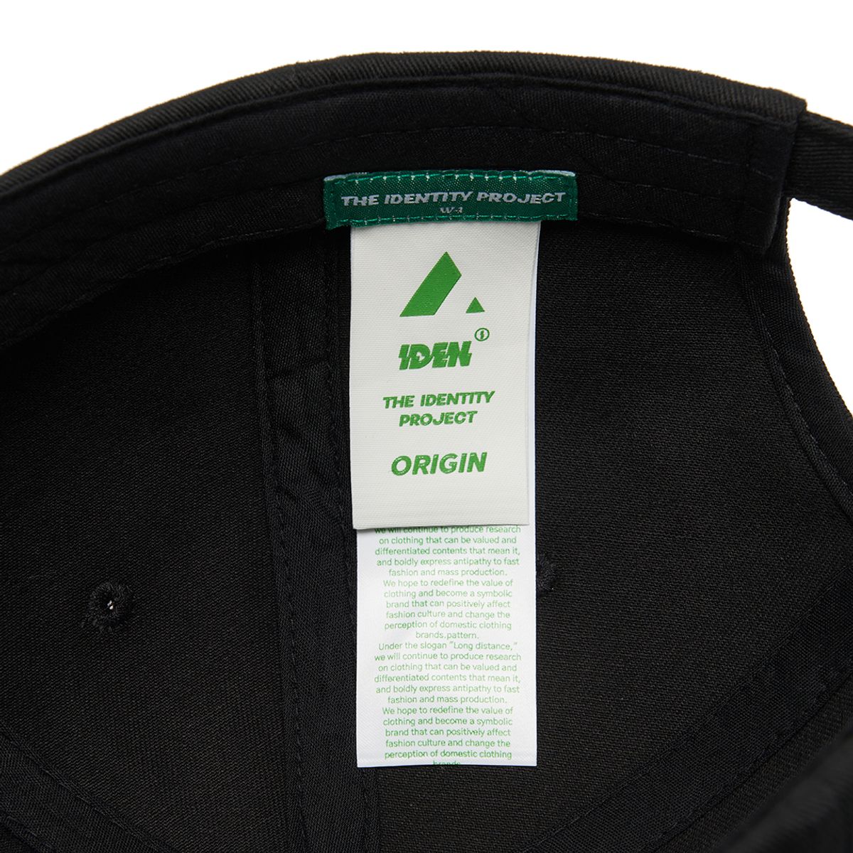 더 아이덴티티 프로젝트(THE IDENTITY PROJECT) Identity ball cap [black-green]