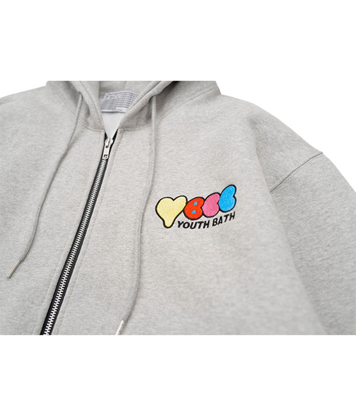 유쓰배쓰(YOUTHBATH) YBCC ZIP-UP HOODIE_GREY