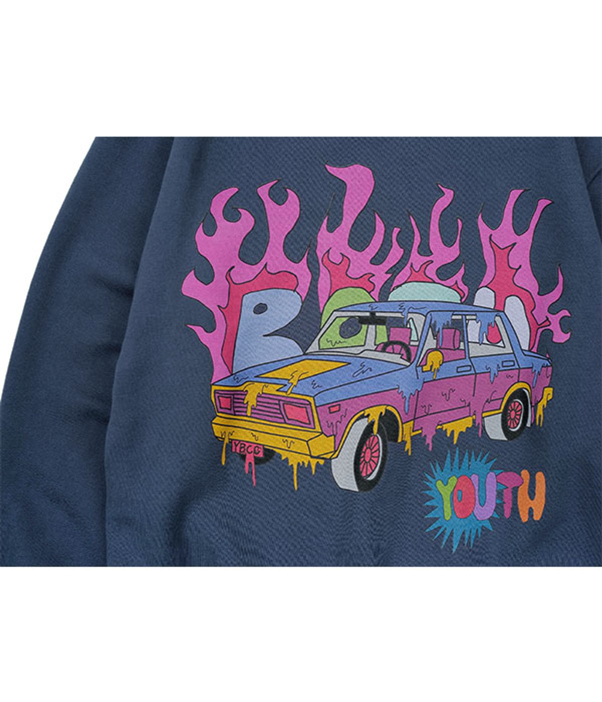 유쓰배쓰(YOUTHBATH) WETCAR SWEAT SHIRT_NAVY