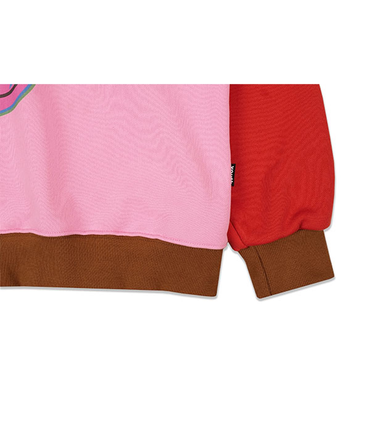 유쓰배쓰(YOUTHBATH) PUNK BOY RAGLAN SWEAT SHIRT_PINK