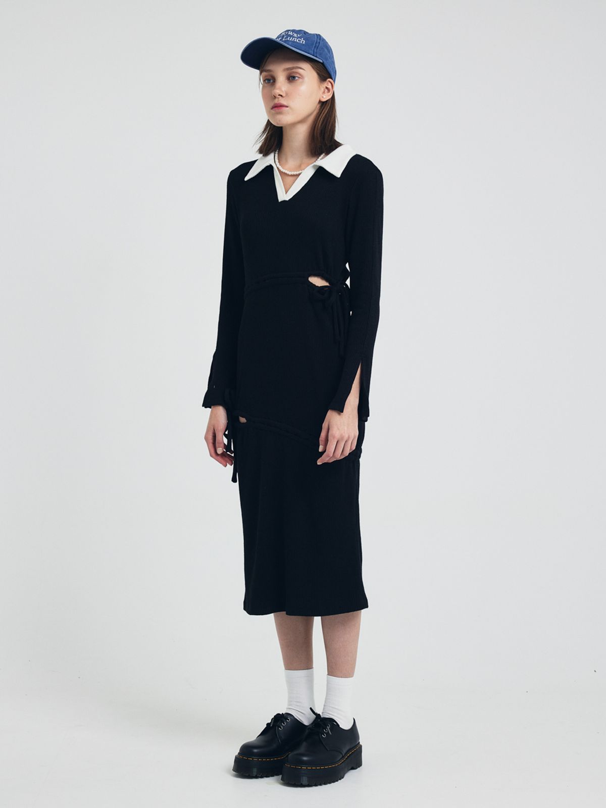쎄이연(SAYYEON) Napped Sweater Dress Black