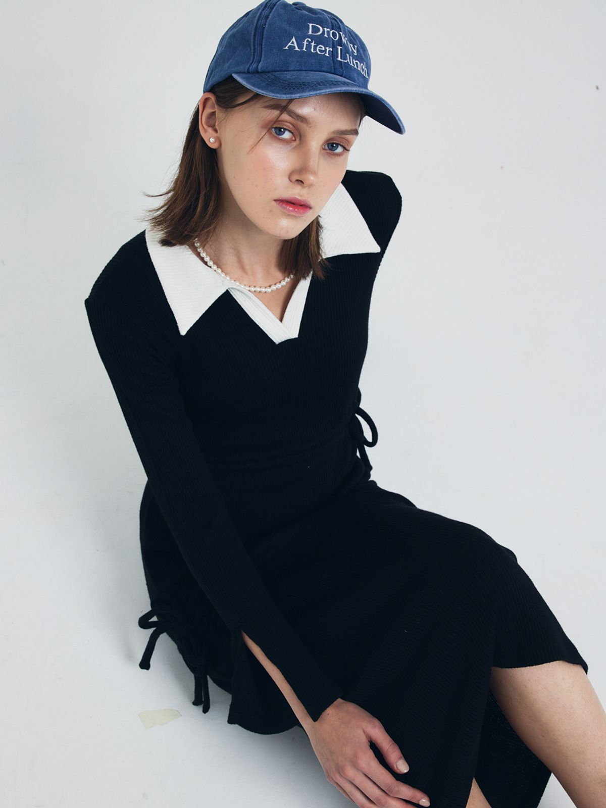 쎄이연(SAYYEON) Napped Sweater Dress Black