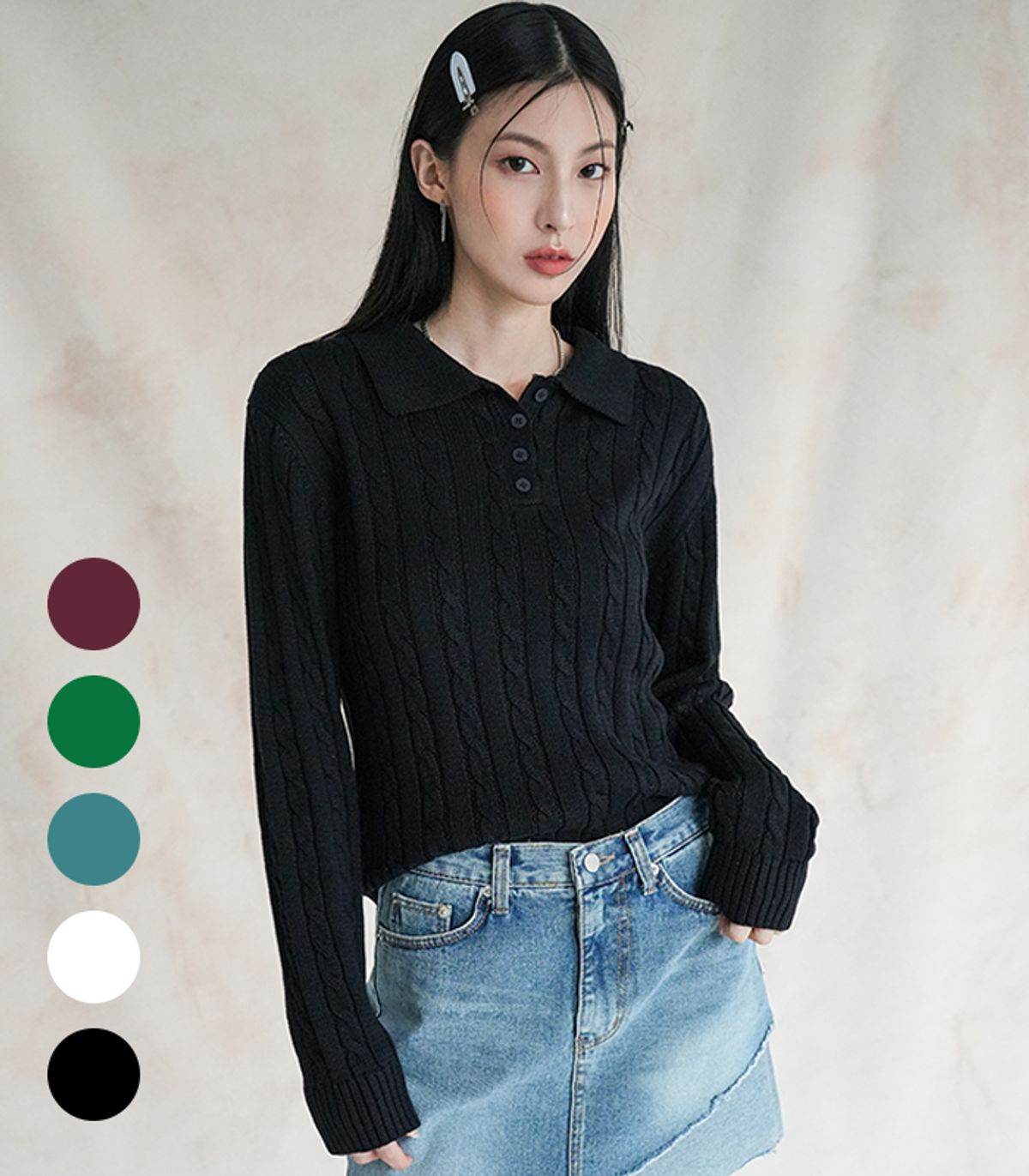 어반드레스(AVANDRESS) Collar Twist Knitwear - 5COL
