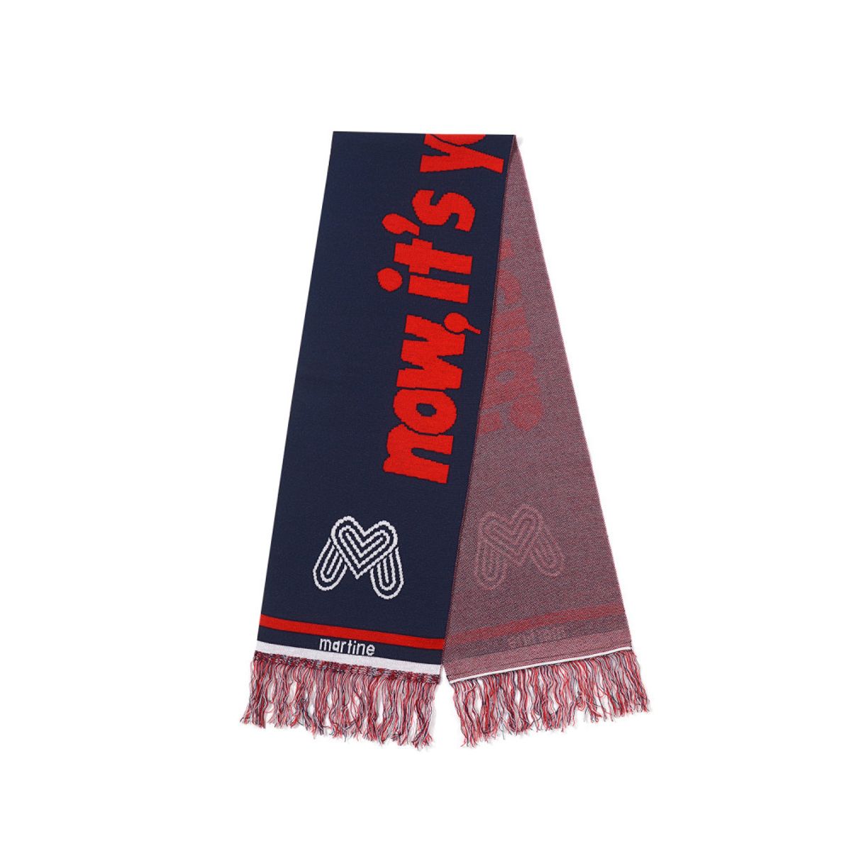 마틴골프(MARTINE GOLF) Jacquard Fringe Muffler_Navy