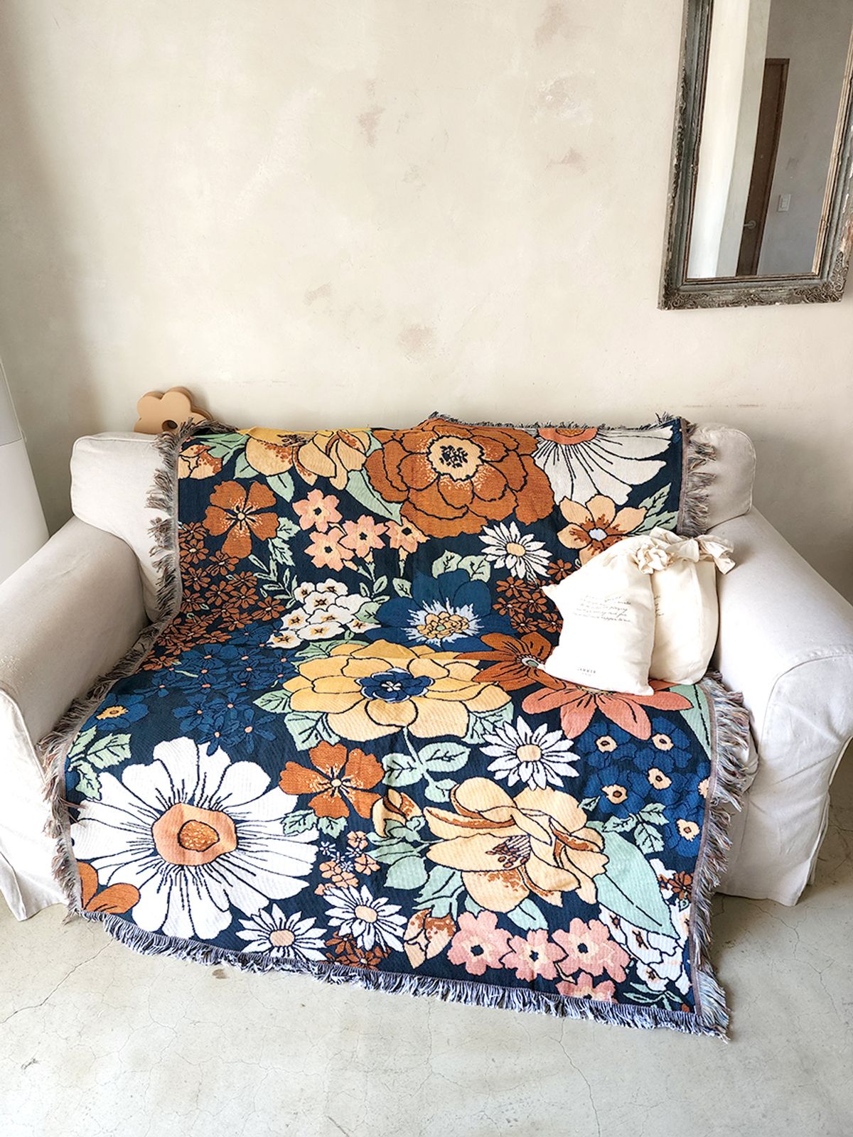 블랑쉬하우스(BLANCHE HOUSE) 빈티지 플라워 블랭킷