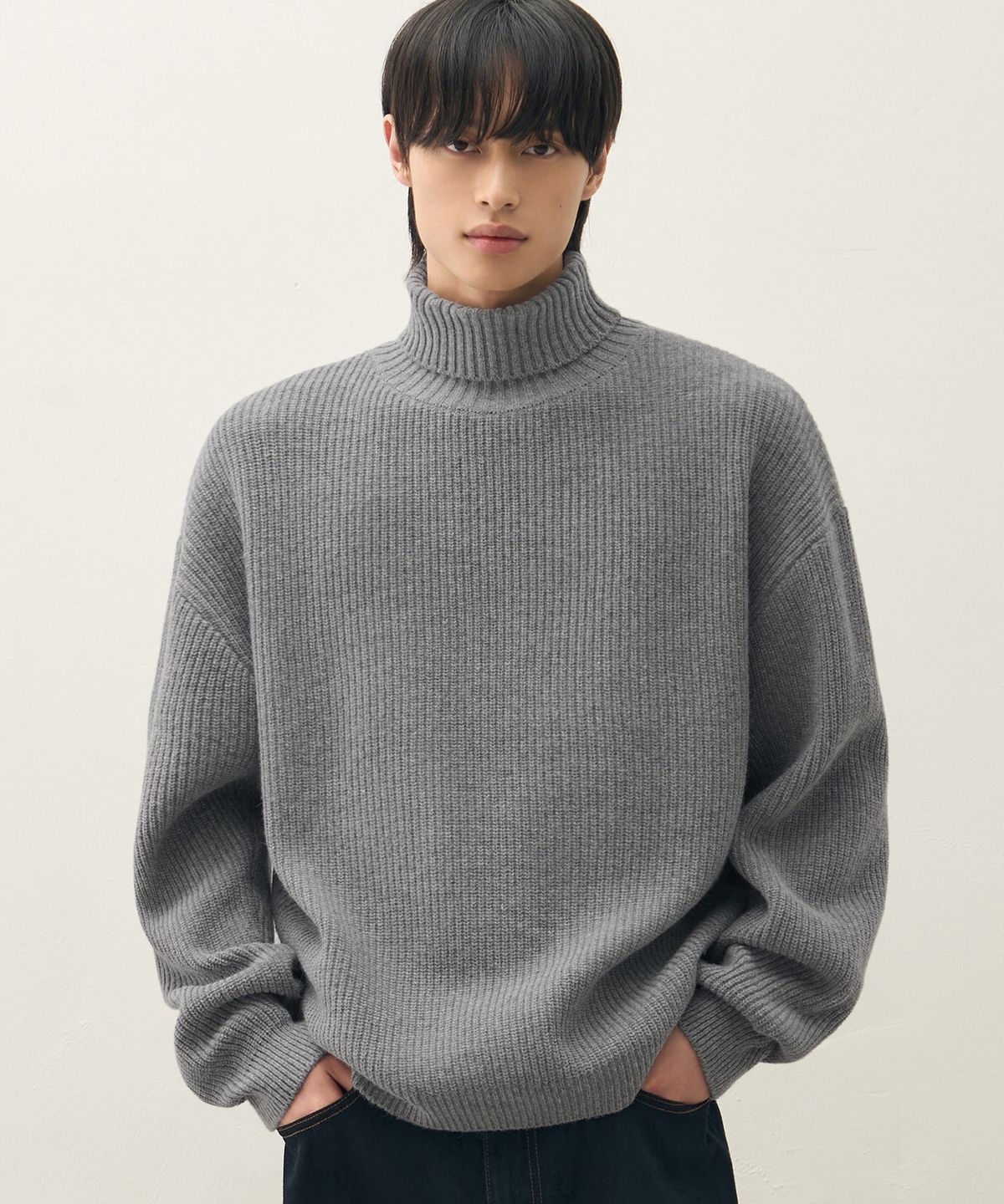 드로우핏(DRAW FIT) 램스 울 하찌 터틀넥 니트 [2color]