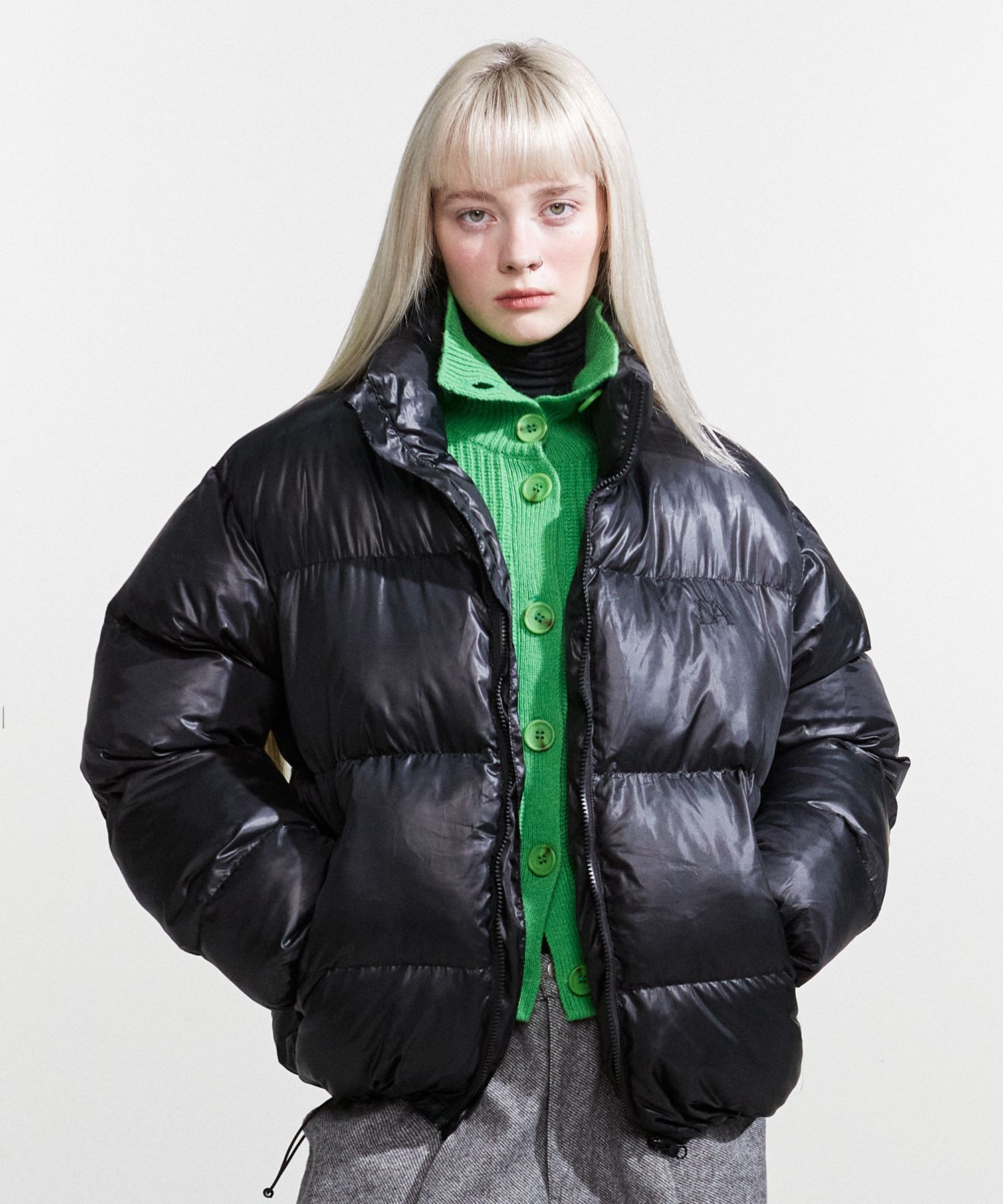 MUSINSA | NOIAGO NOI798 Modern Short Down Puffer jacket (Black)