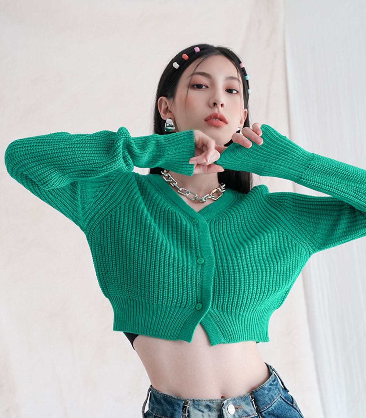 어반드레스(AVANDRESS) V-neck Crop Cardigan - 7 COL