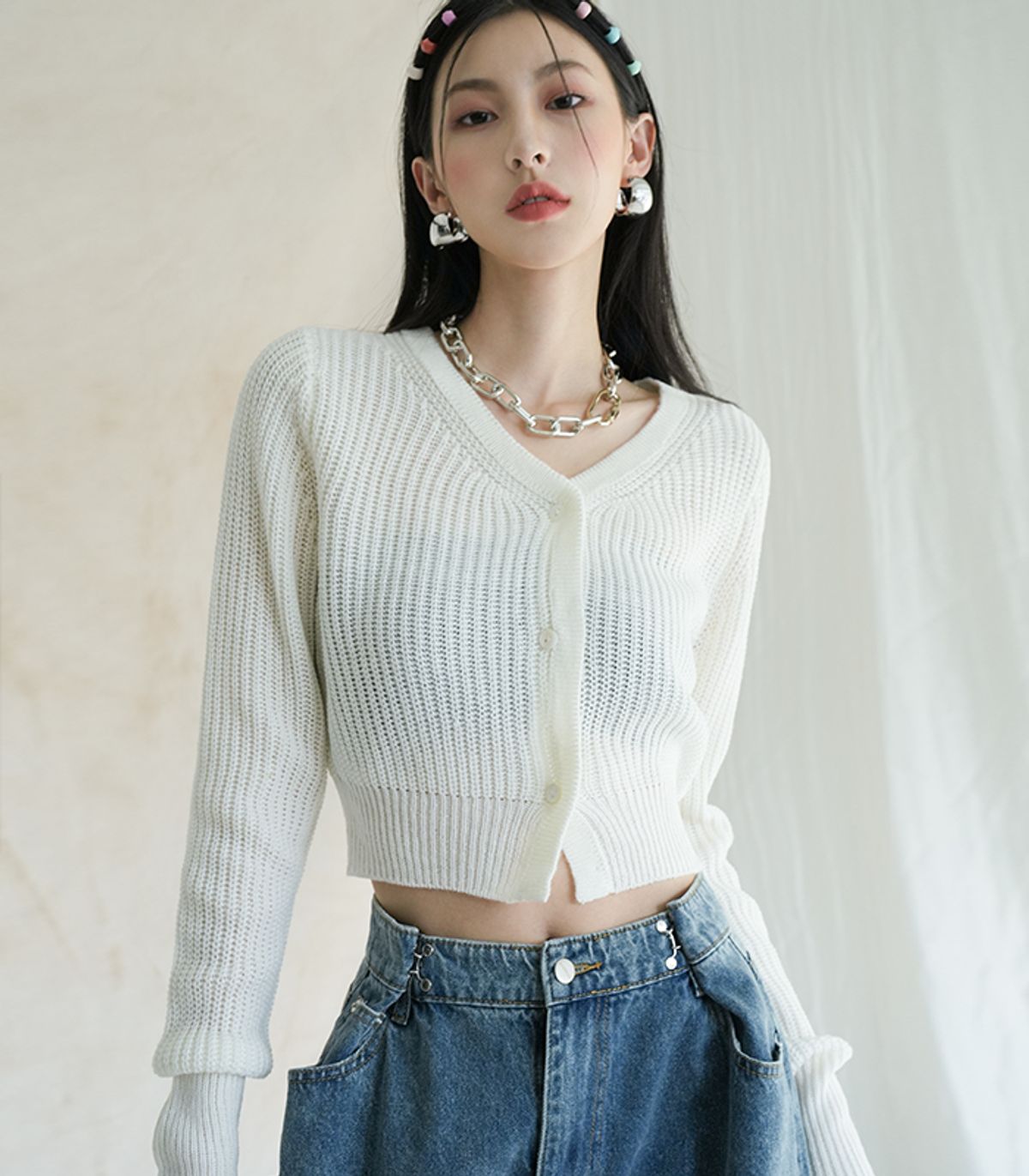 어반드레스(AVANDRESS) V-neck Crop Cardigan - 7 COL