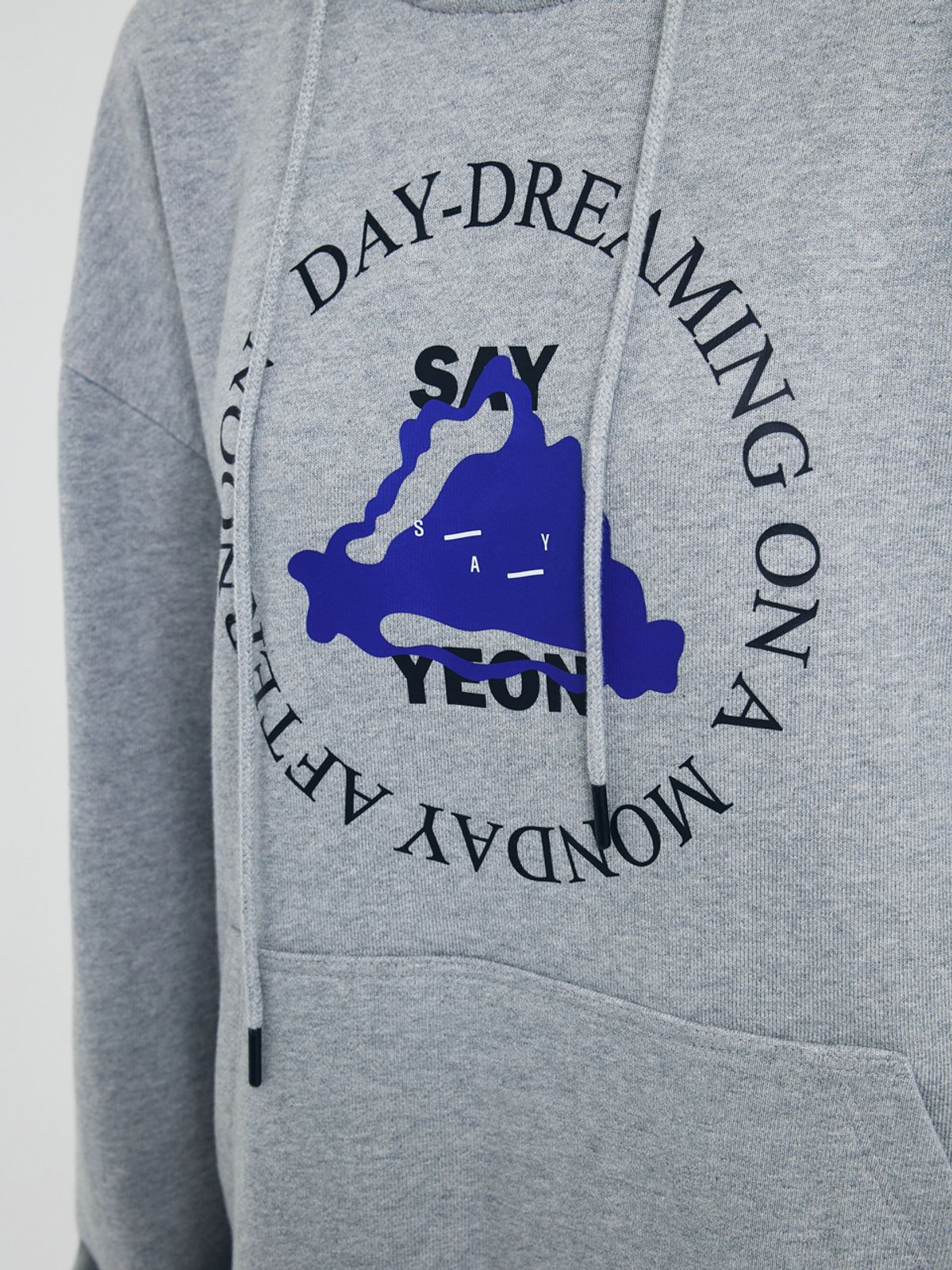 쎄이연(SAYYEON) Wave Rib Cloud Hoodie Melange Grey