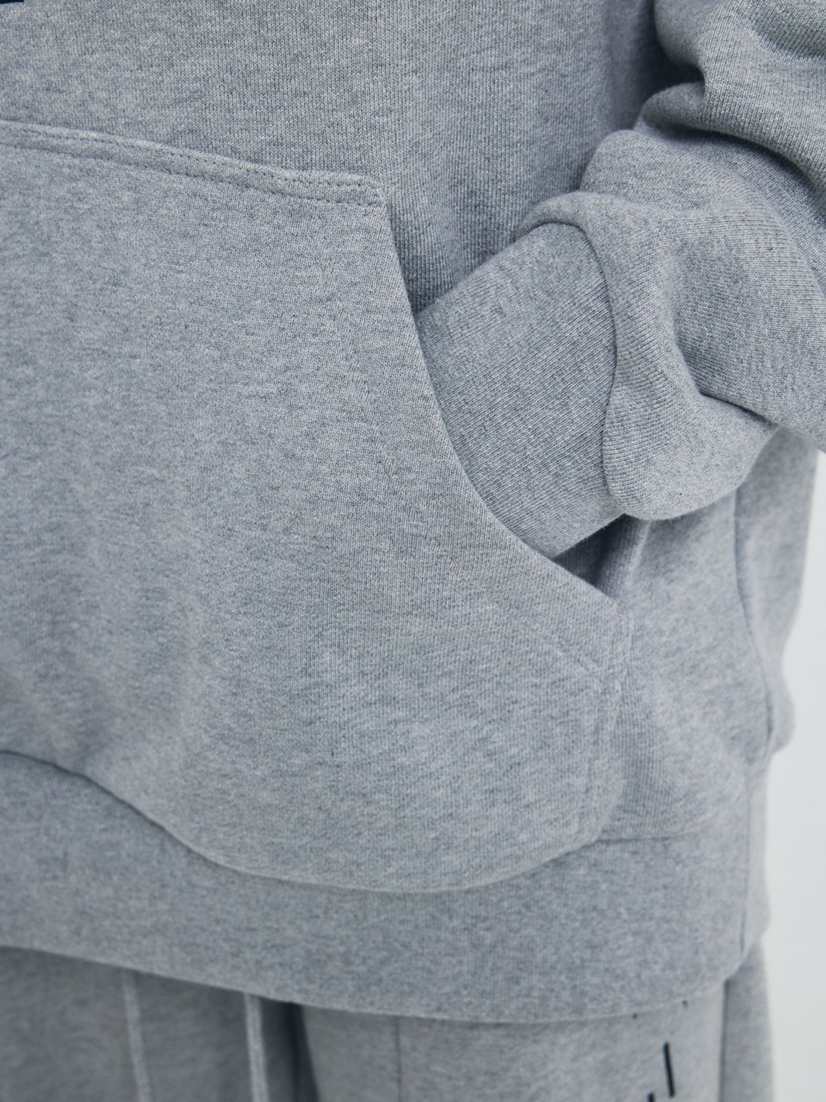 쎄이연(SAYYEON) Wave Rib Cloud Hoodie Melange Grey