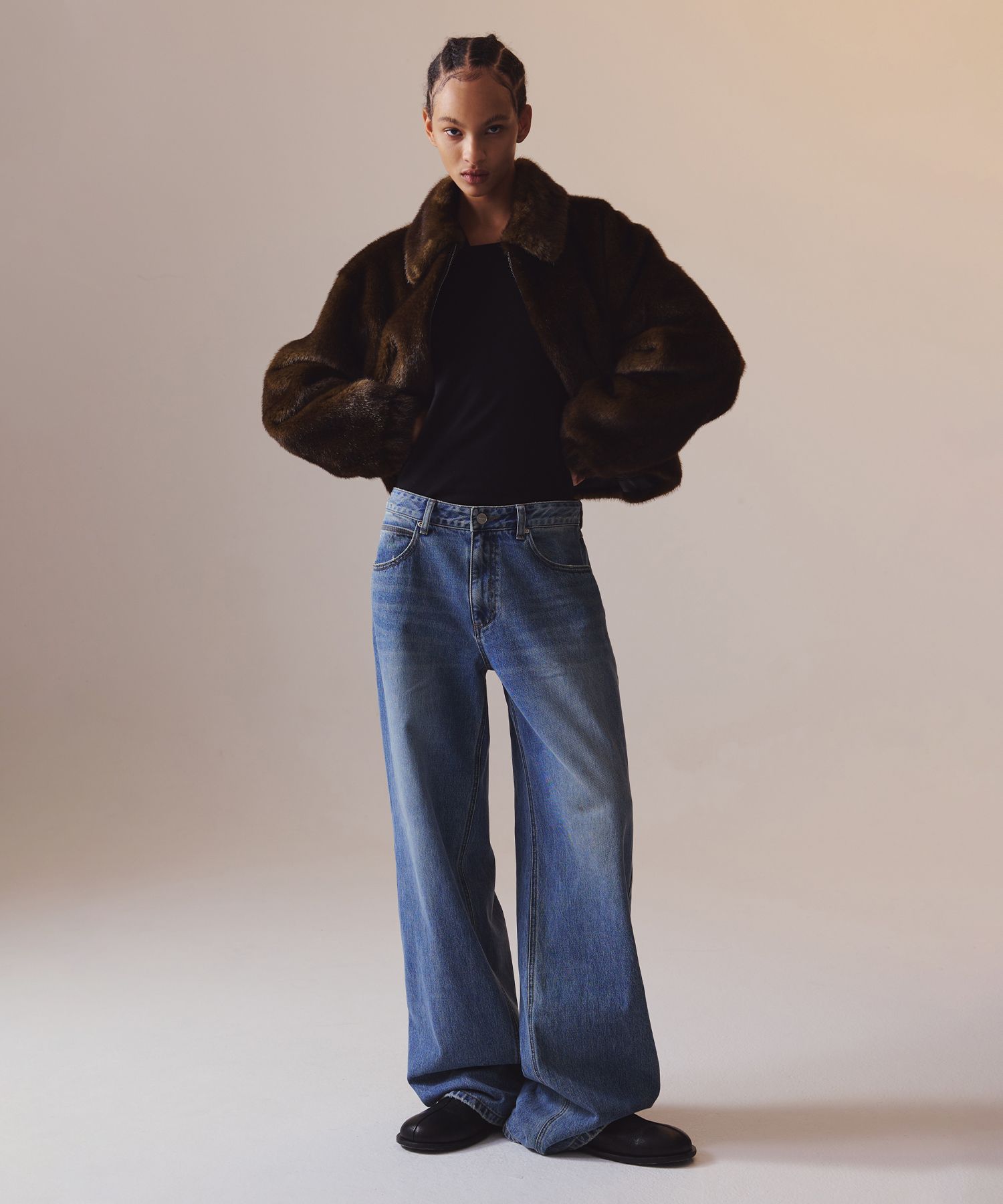 Musinsa ムシンサ　Noirnine ヌアールナイン　ファージャケット Musinsa ムシンサ Noirnine ヌアールナイン ファージャケット Musinsa