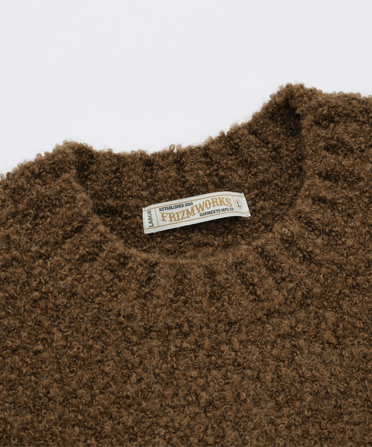 프리즘웍스(FRIZMWORKS) ALPACA BOUCLE KNIT _ BROWN