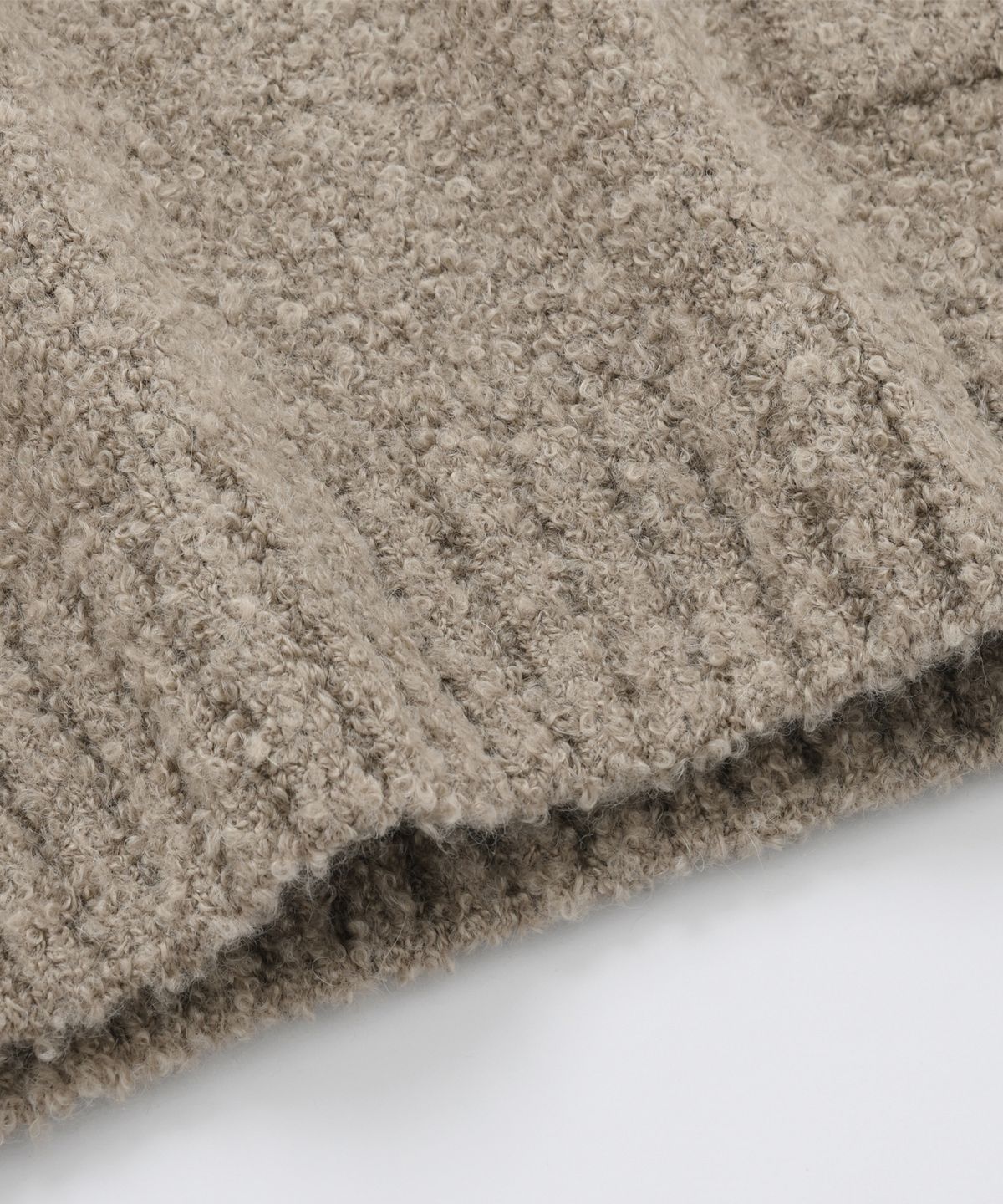 프리즘웍스(FRIZMWORKS) ALPACA BOUCLE KNIT _ COCOA
