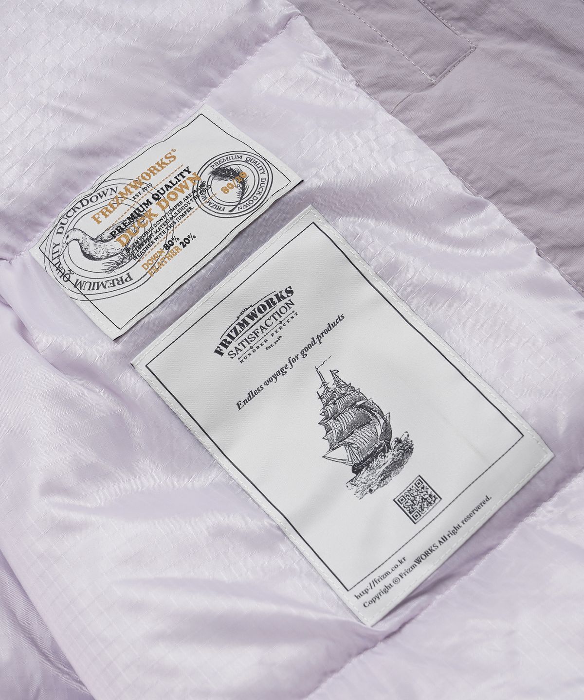 프리즘웍스(FRIZMWORKS) BALLOON DOWN JUMPER _ LAVENDER