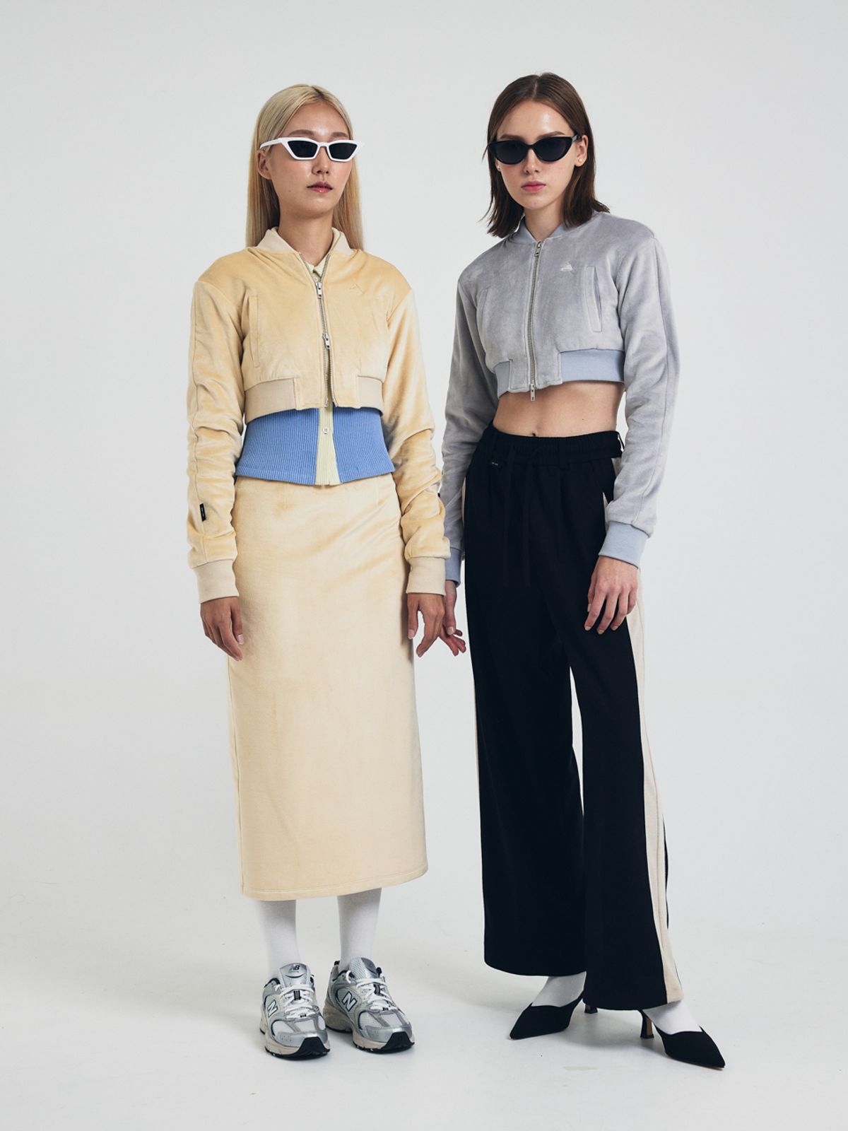 쎄이연(SAYYEON) Soft Velvet Long Skirt Yellow Beige