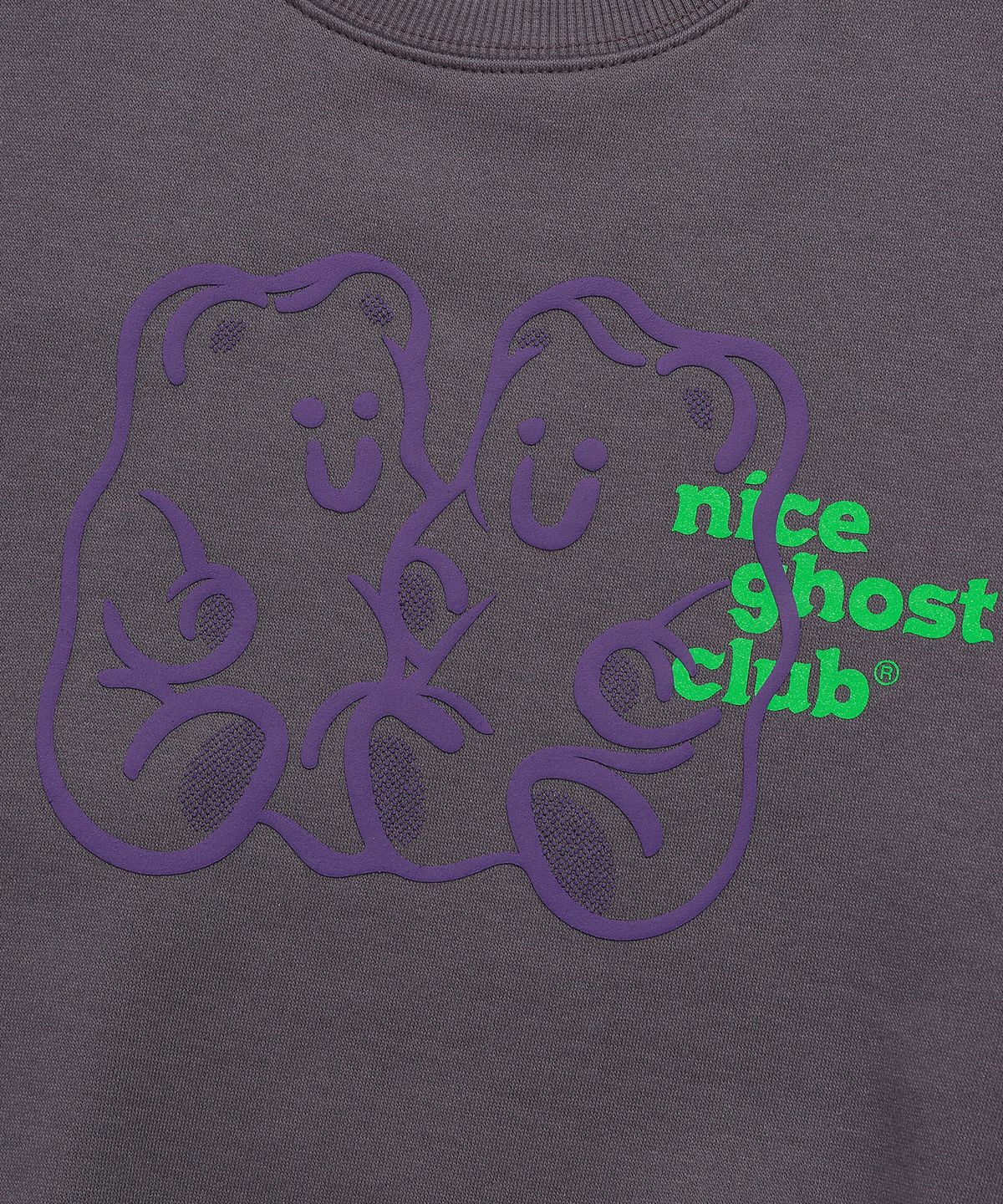 나이스고스트클럽 키즈(NICE GHOST CLUB KIDS) 키즈 구미 베어&로고 스웻셔츠_퍼플(NG2CFCM462A)